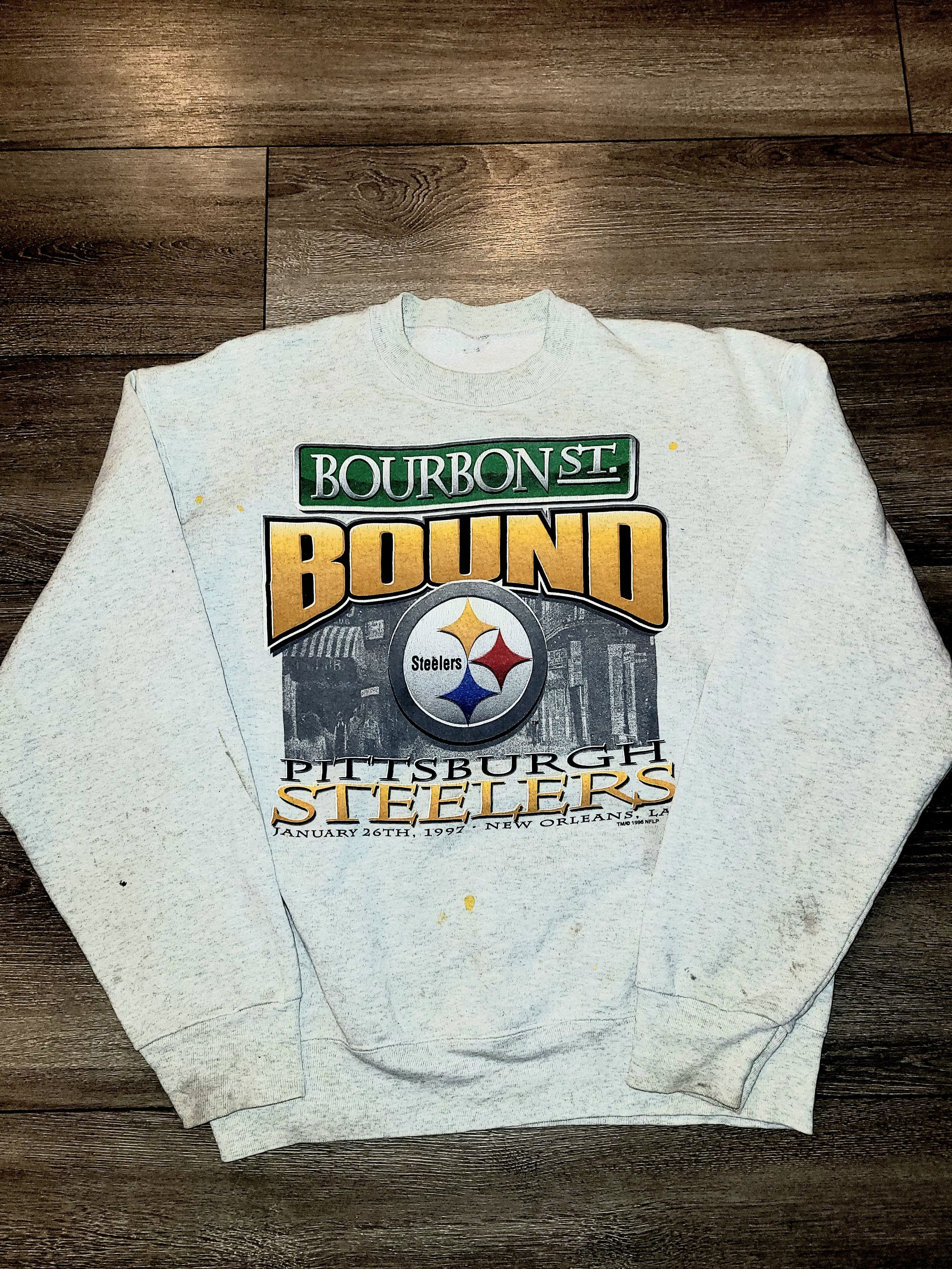1996 Pittsburgh Steelers crewneck vintage grey/cream XL
