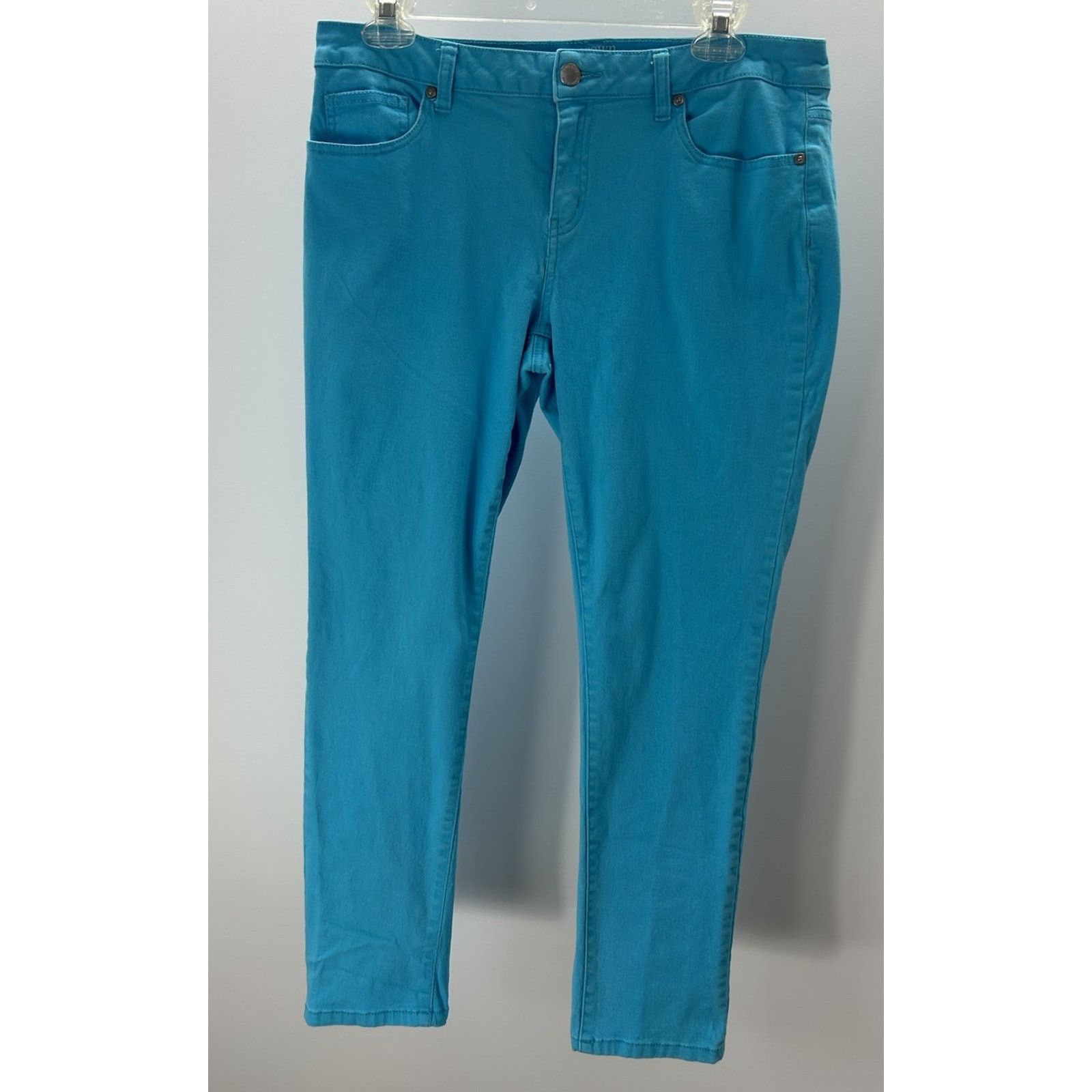 Other Crown & Ivy Sz10 Petite Skinny Jeans Green Denim Ankle Size 32" / US 10 / IT 46 - 1 Thumbnail