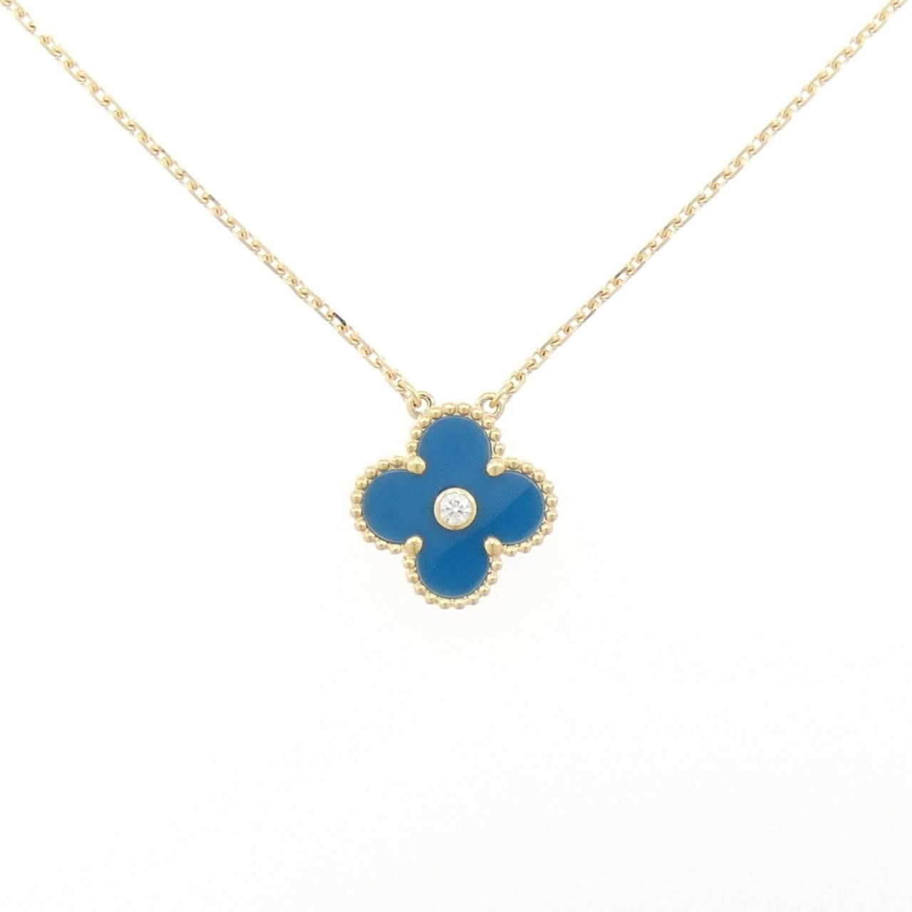 Van Cleef & Arpels Van Cleef & Arpels Van Cleef & Arpels Vintage Alhambra 750 Yellow Gold Diamond Necklace Limited Precious Metal Necklace DUTY FREE for USA Size ONE SIZE - 1 Thumbnail