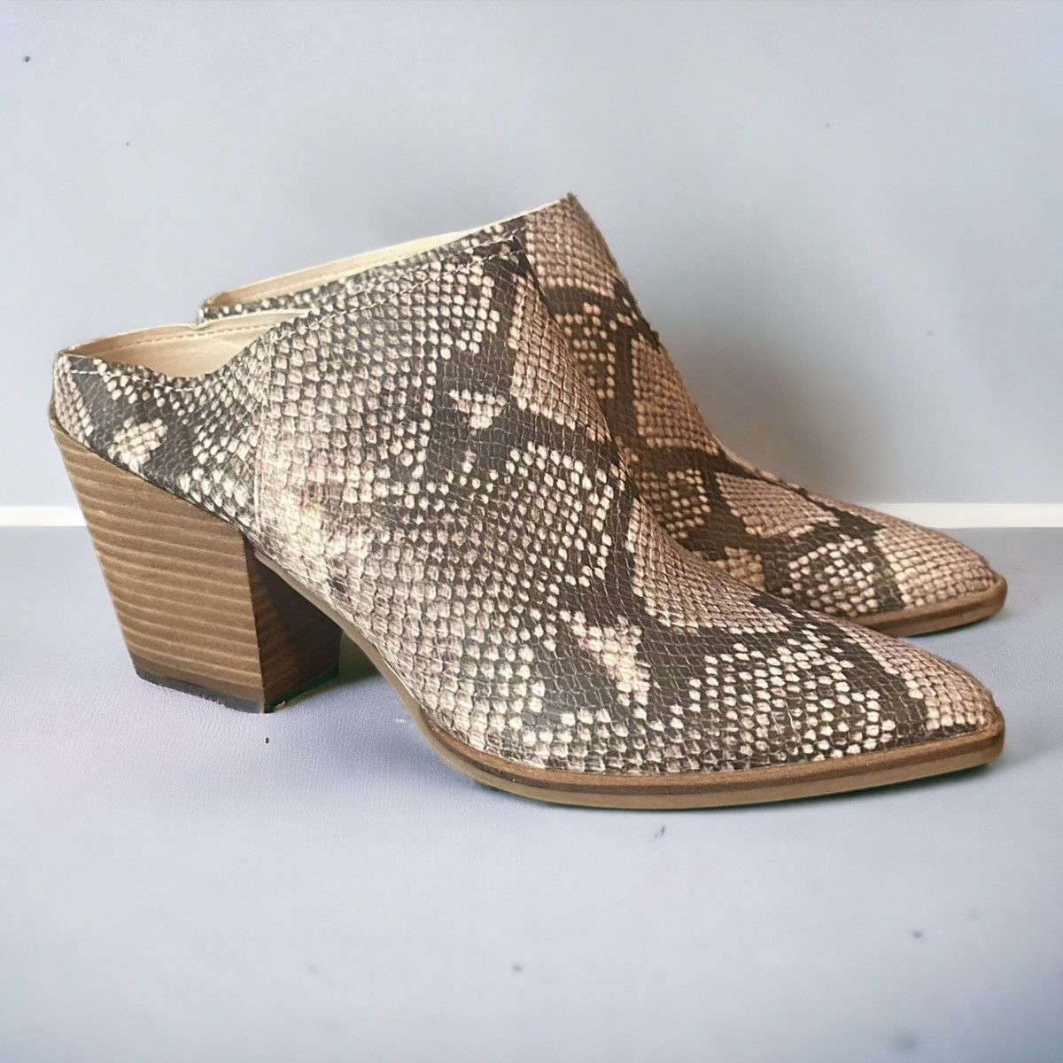 Dolce Vita Dolce Vita snakeskin print block heel clog boots Size US 10 / IT 40 - 1 Thumbnail