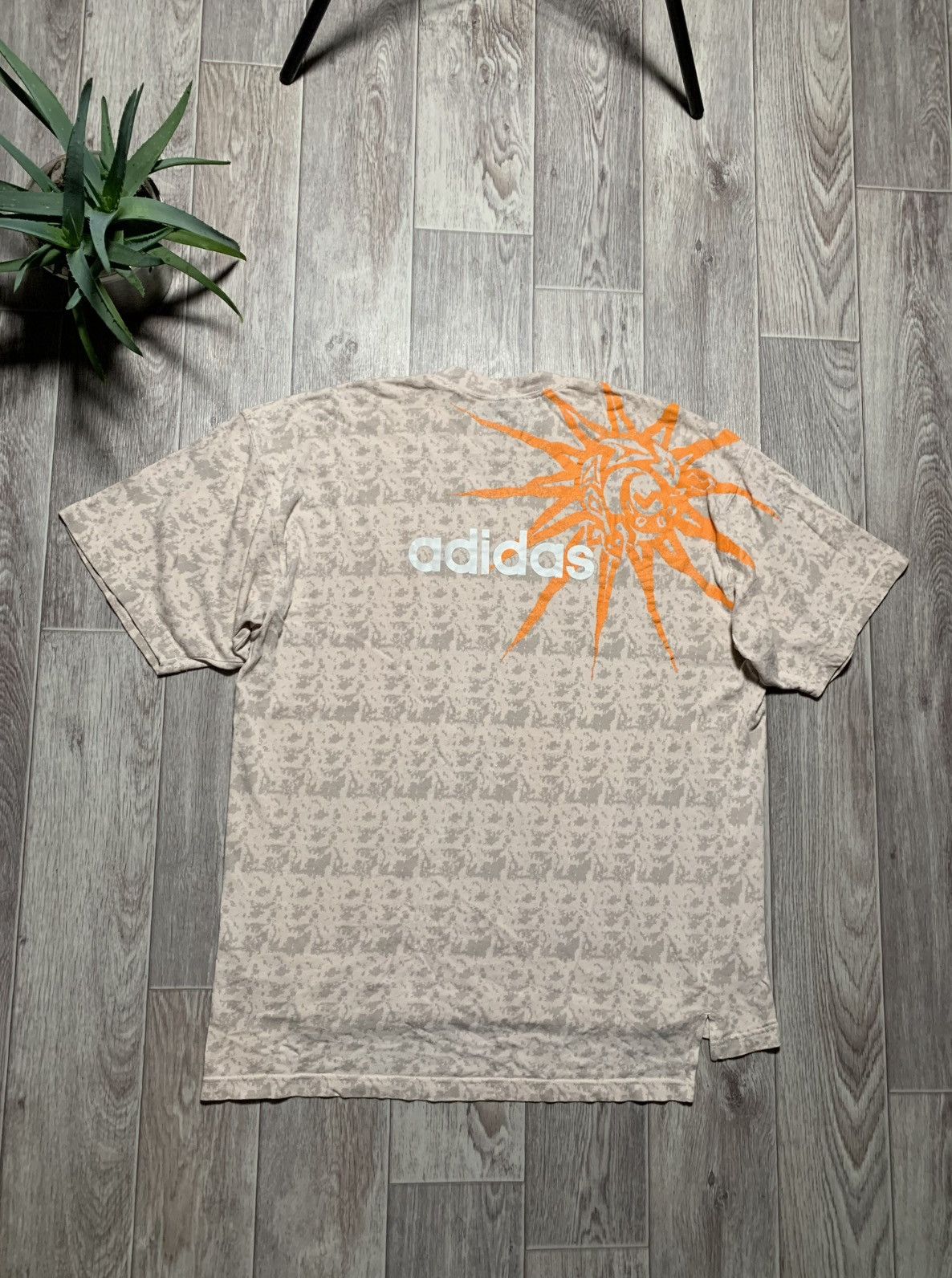 Adidas × Vintage Vintage Adidas 90’s Spider Logo Monogram Loose Fit T-Shirt Size US M / EU 48-50 / 2 - 2 Thumbnail