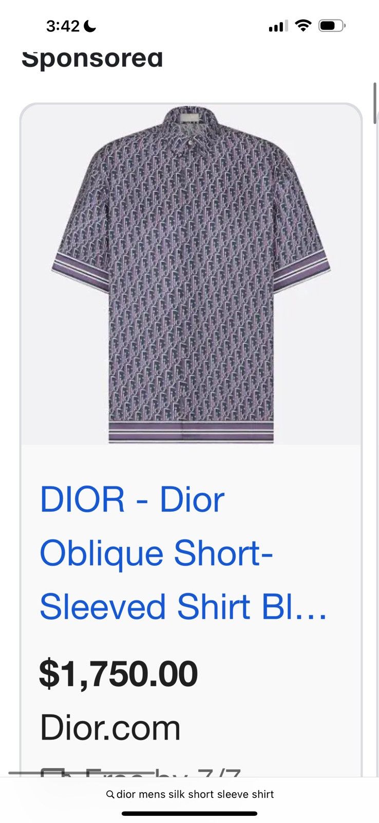 Dior Dior Oblique Short-Sleeve Shirt Size US S / EU 44-46 / 1 - 1 Thumbnail