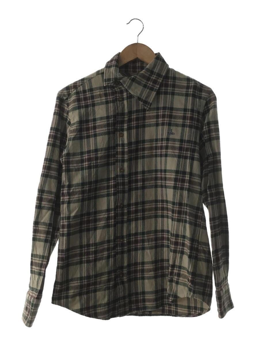 image of Vivienne Westwood Checkered Orb Shirt in Green, Men's (Size Small)