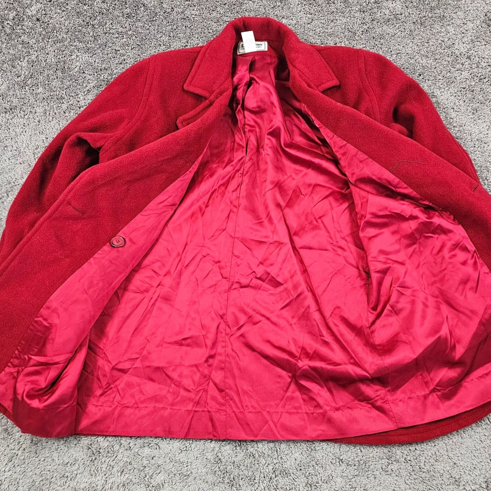 Vintage VINTAGE L.L. Bean Jacket Womens 14 Pea Coat Wool Red Navy Lining Pockets Made in USA Mens/Womens Size XL / US 12-14 / IT 48-50 - 2 Thumbnail