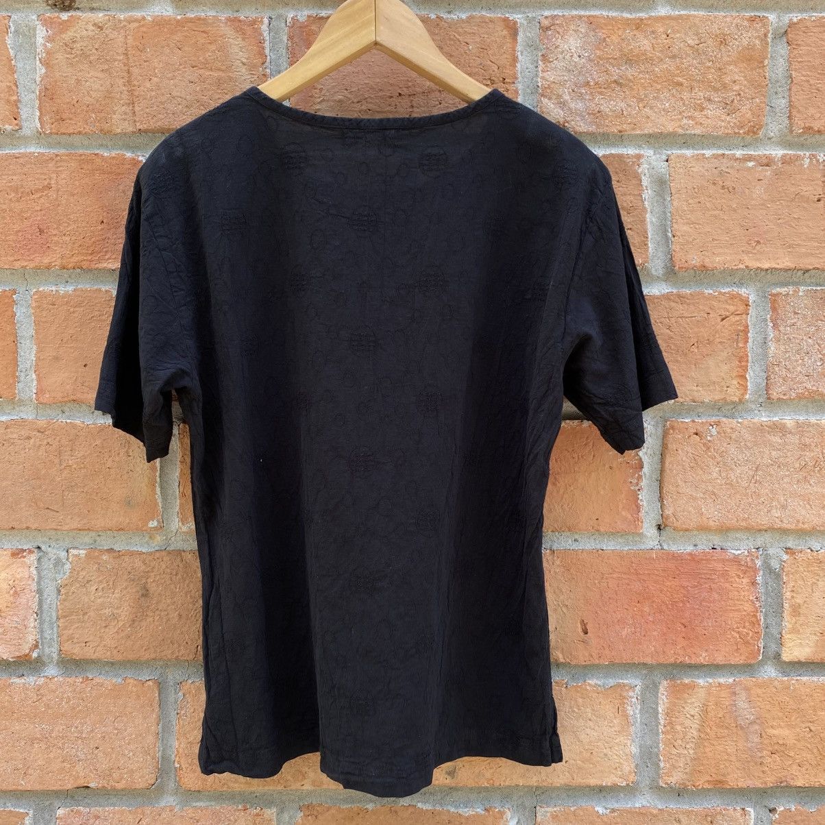 Issey Miyake Plantation Black Textured Short Sleeve Blouse Size S / US 4 / IT 40 - 6 Thumbnail