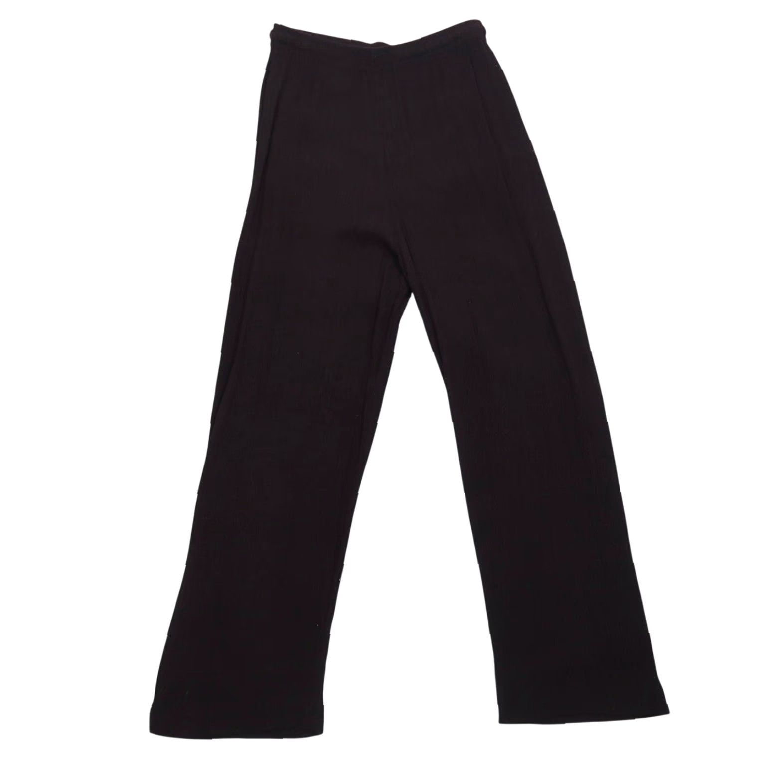 Vintage VINTAGE Serendipity 90s Wide-Leg Pants M Black Rayon High Rise Casual Womens Manually Waist 12-17" Inseam 25" Size 32" / US 10 / IT 46 - 3 Thumbnail
