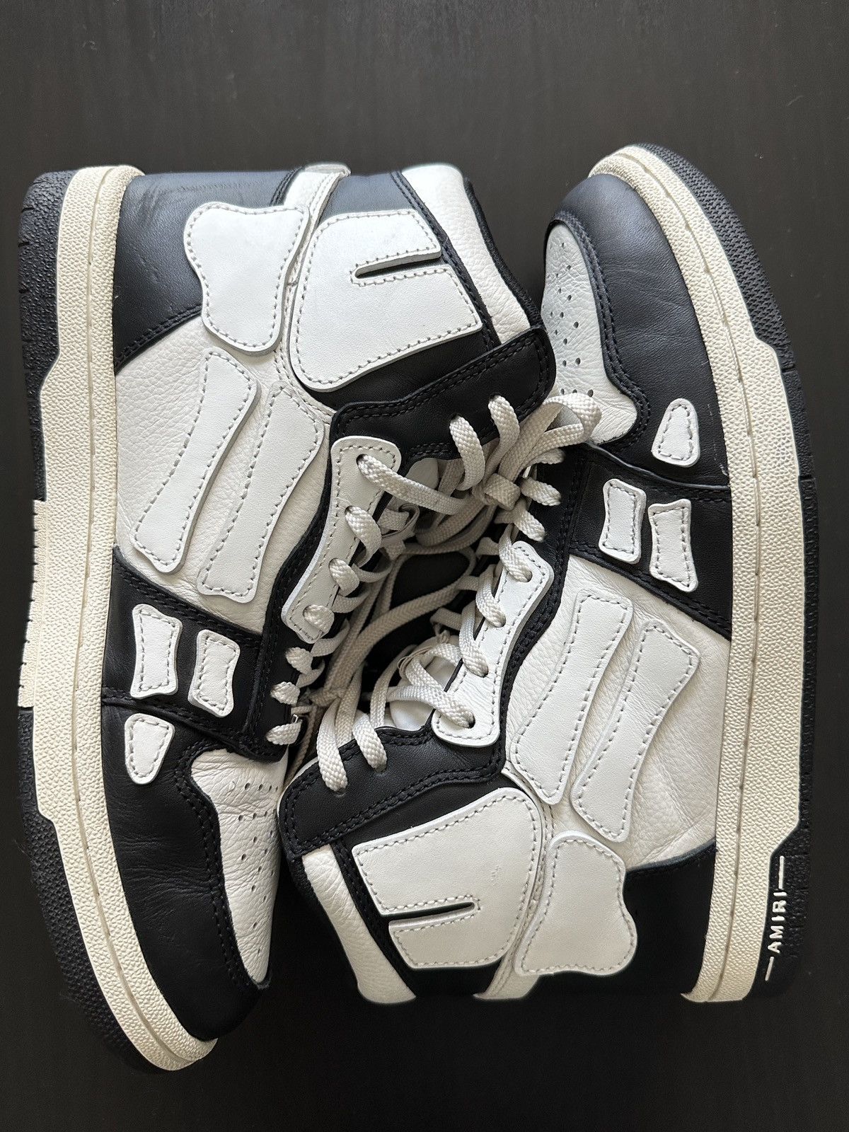 Amiri Amiri Skeleton High Top Black White Leather Sneakers 9US Size US 8 / EU 41 - 2 Thumbnail