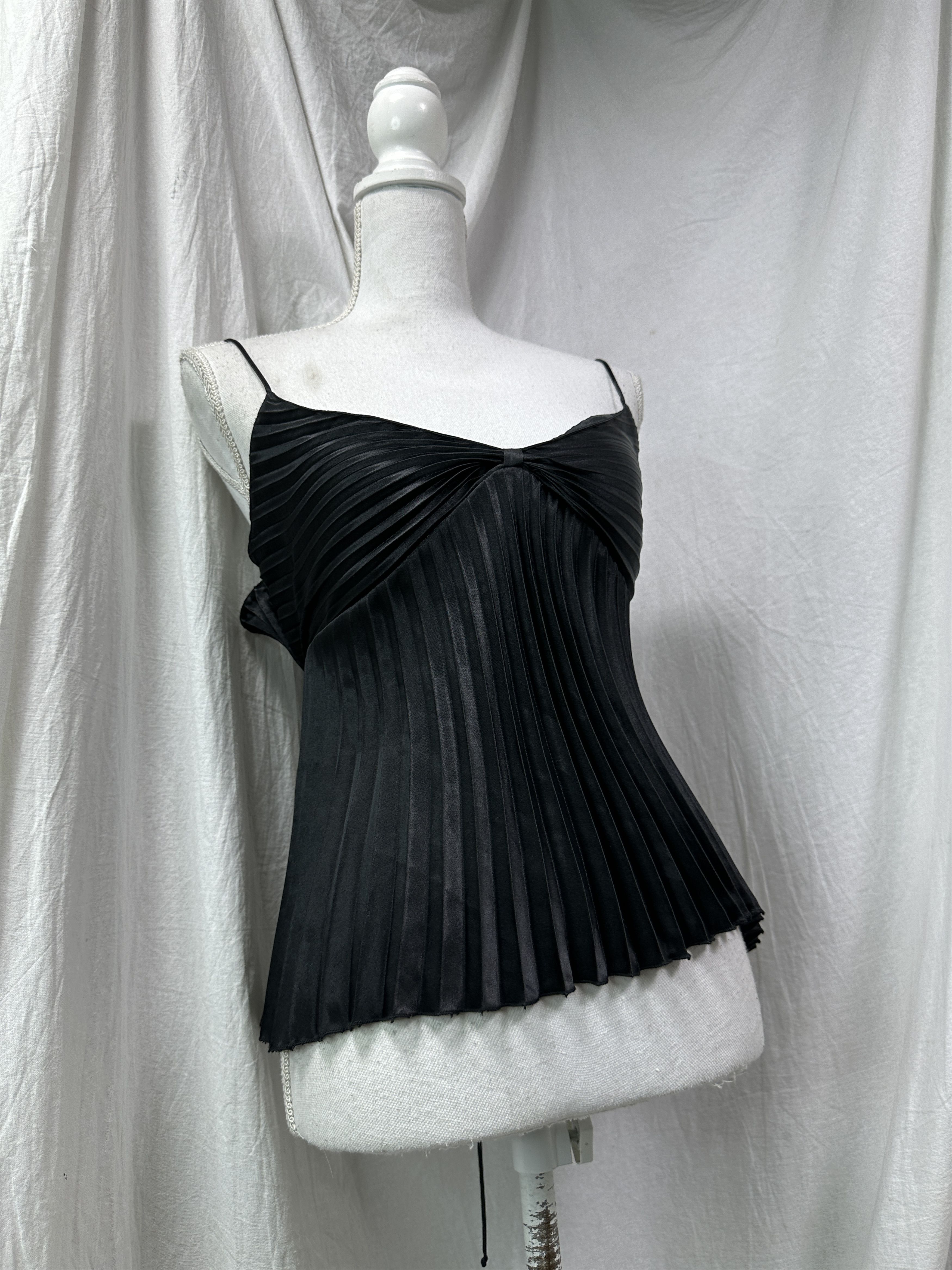 Vintage Vintage Avant Garde Pleated Top With Binding Y2K Size L / US 10 / IT 46 - 1 Thumbnail