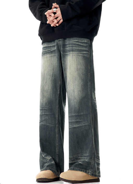 Japanese Brand × Jean Retro straight washed loose wide-leg versatile flared jeans Size US 32 / EU 48 - 3 Thumbnail