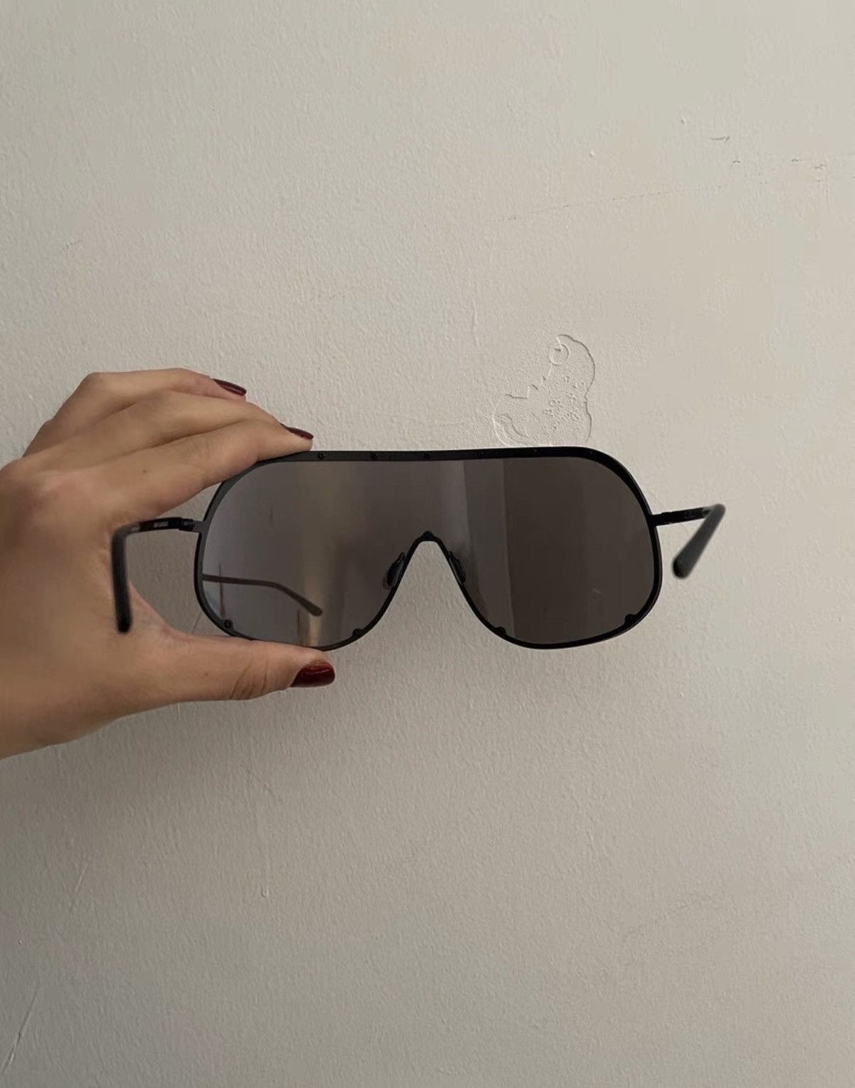 Rick Owens Rick Owens MASK Mask Mirror Oversized Sunglasses Size ONE SIZE - 2 Thumbnail