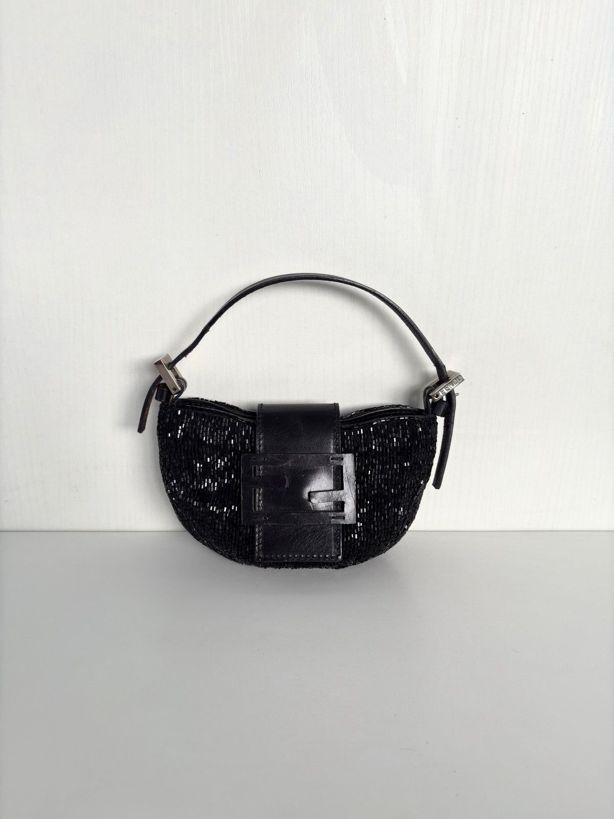 Fendi Fendi Black Beaded Mini Croissant Size ONE SIZE - 6 Thumbnail