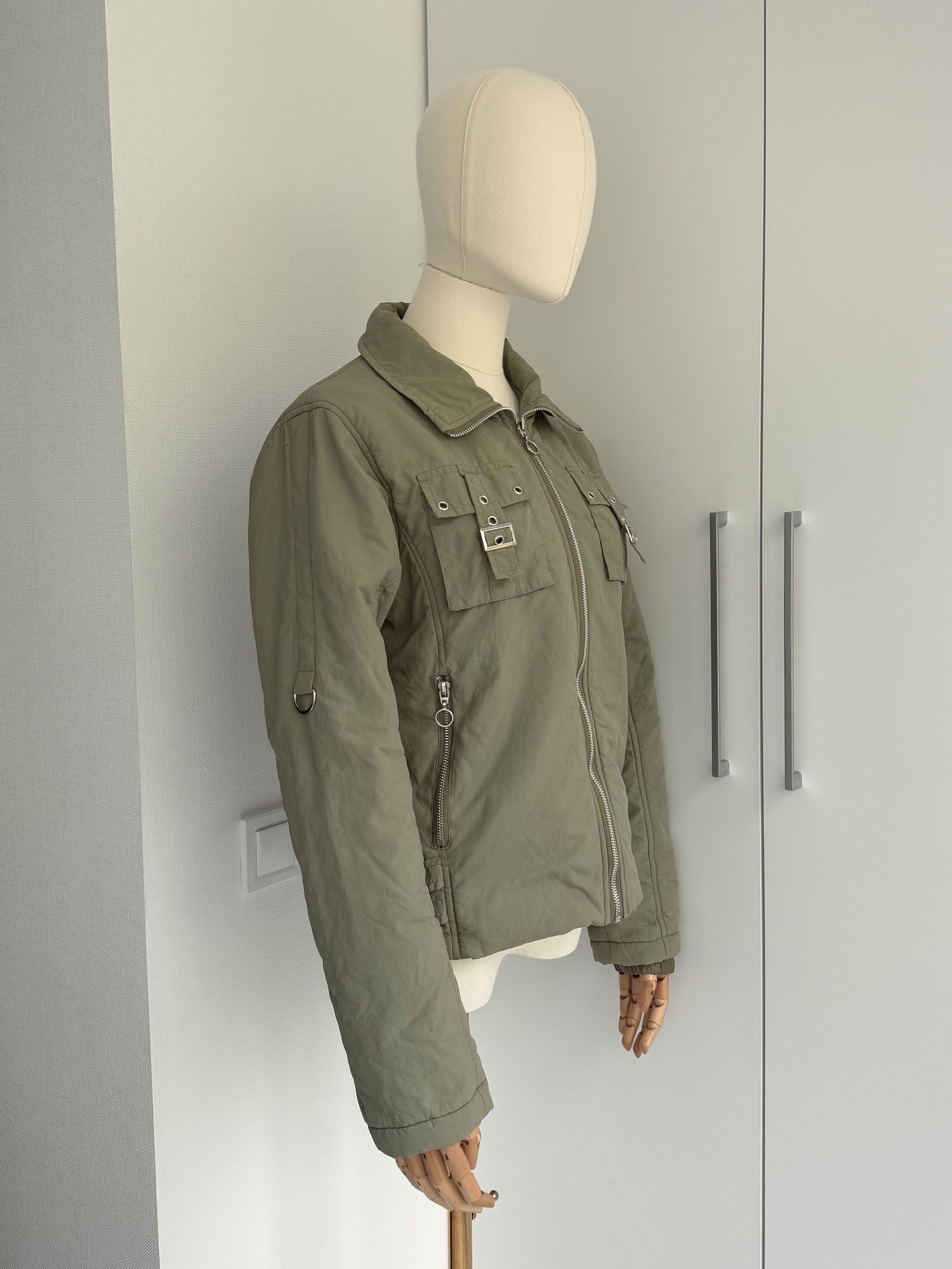 Japanese Brand Utility Jacket Women Zip Up MilitaryY2K Buckle Cargo Style Size M / US 6-8 / IT 42-44 - 2 Thumbnail