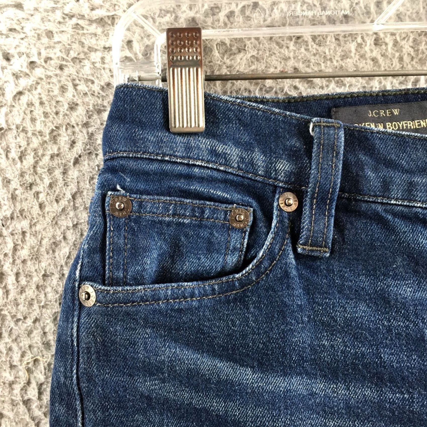 J.Crew J.CREW Jeans Womens 25 Blue Zip Fly Stretch Regular Fit Boyfriend Style Casual Denim Shirt? Size 42" / US 20 - 3 Thumbnail