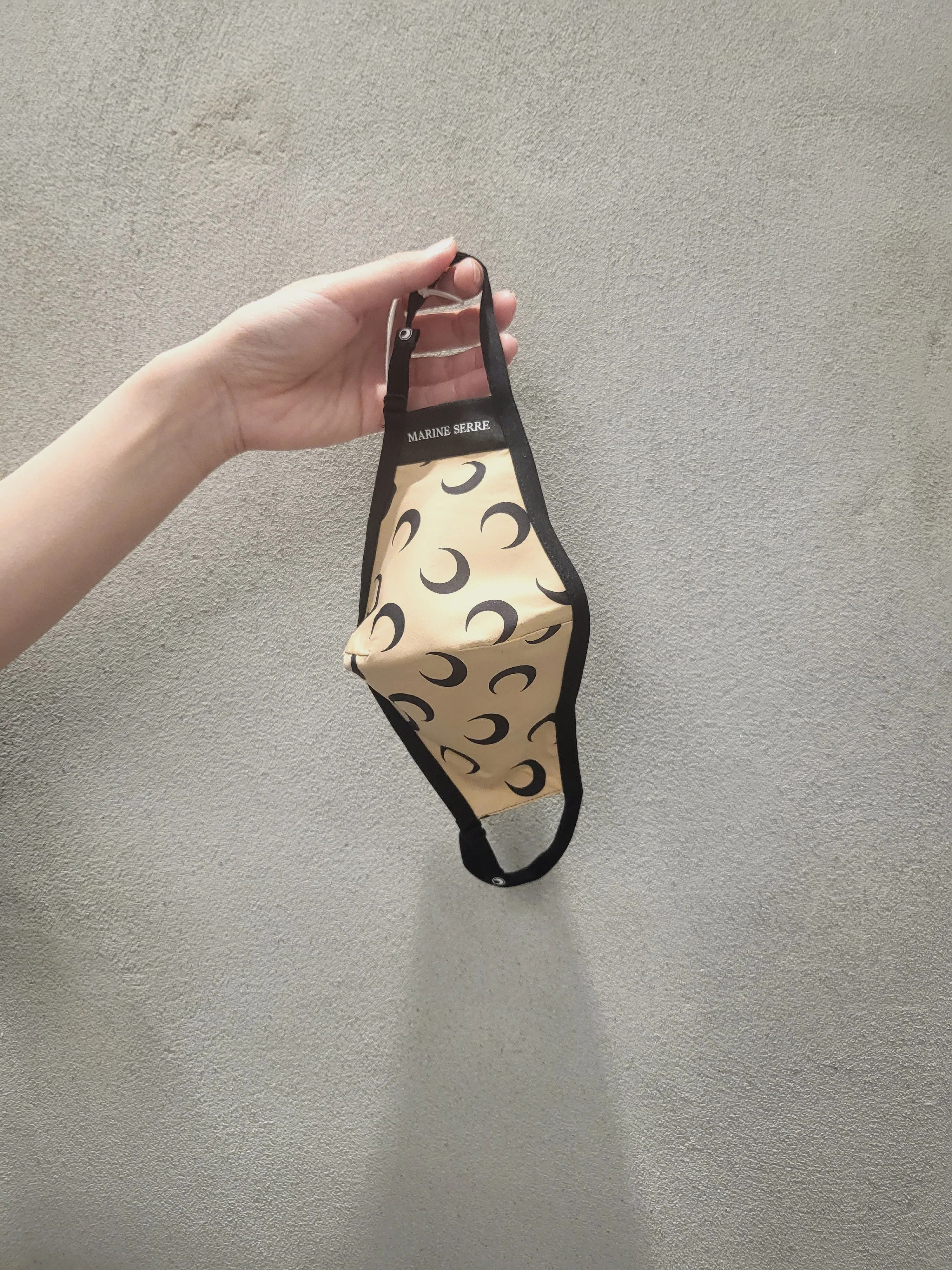 Marine Serre o1mle0425 Size: OS / All Over Moon Daily Mask Tan & Black Size ONE SIZE - 2 Thumbnail