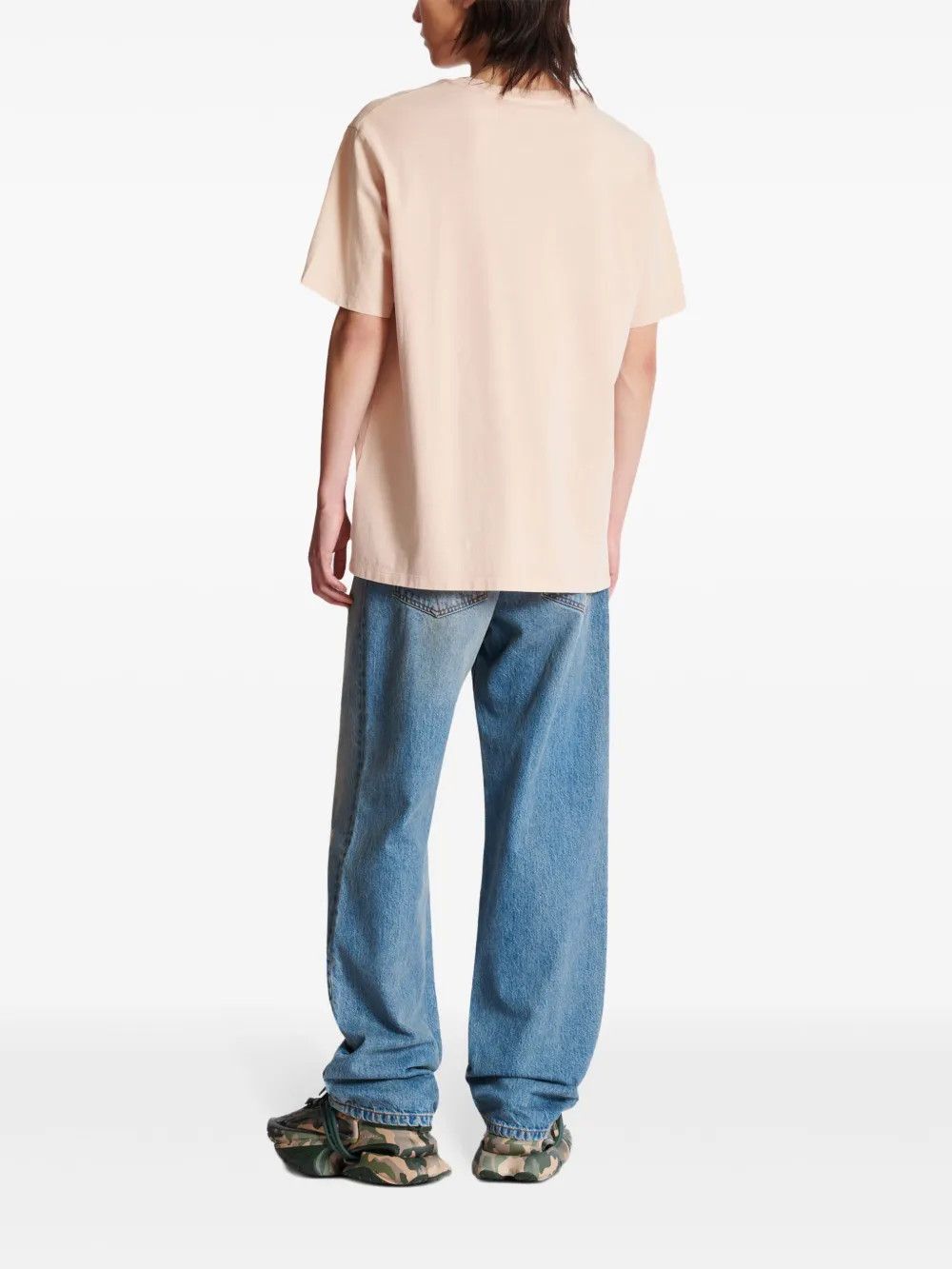 Balmain o1y0426 Logo Crewneck T-Shirt in Beige Size US XXS / EU 40 - 3 Thumbnail