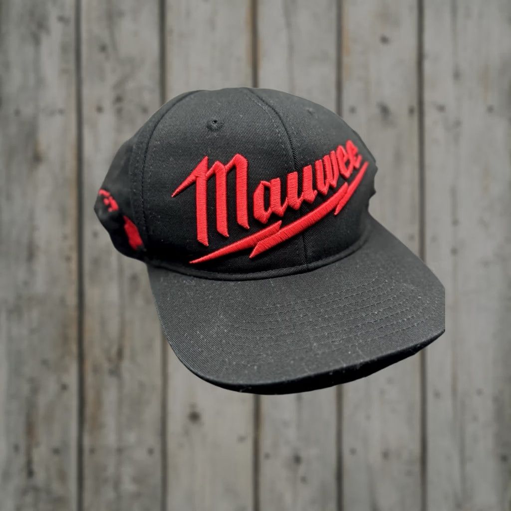 Vintage Maui HI Hat Mauwee Spellout Milwaukee Tools Style Black Red SnapBack OS Men Adjustable Beach USA Size ONE SIZE - 1 Thumbnail
