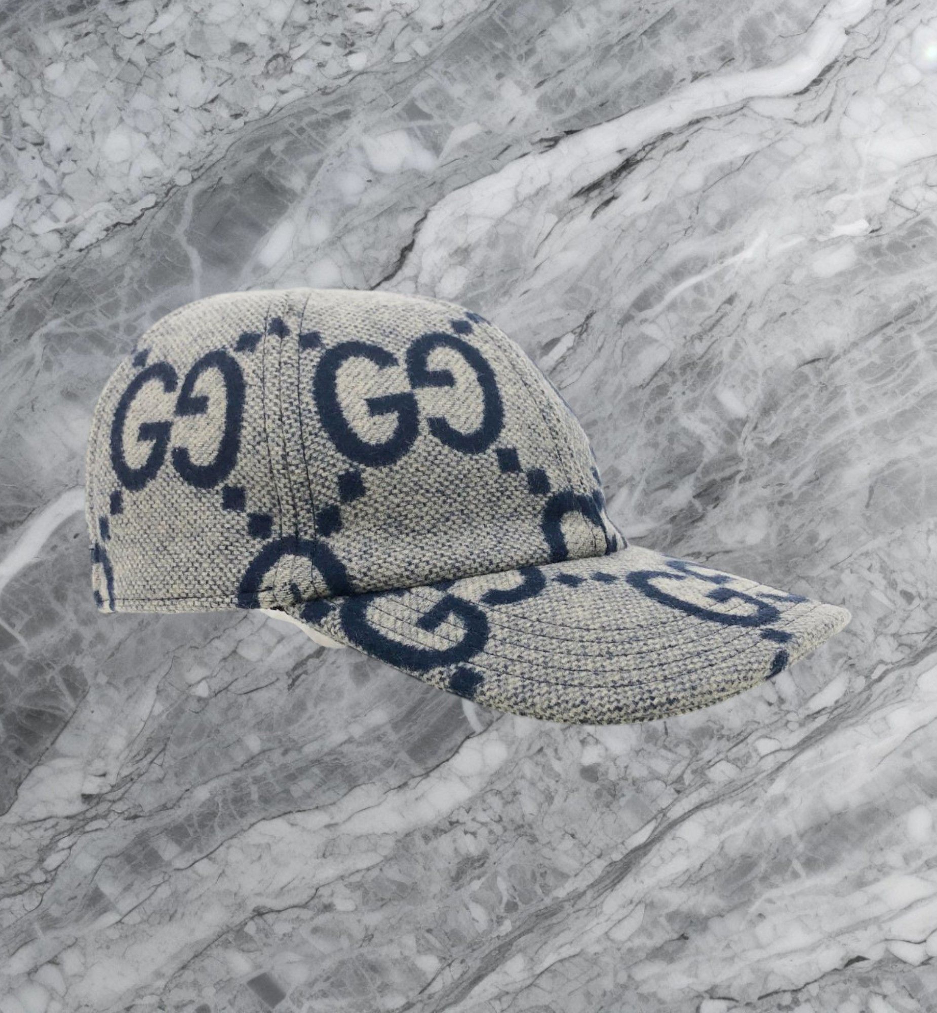 Gucci Gucci GG Monogram Jumbo Wool Canvas Baseball Cap Hat Size ONE SIZE - 7 Thumbnail