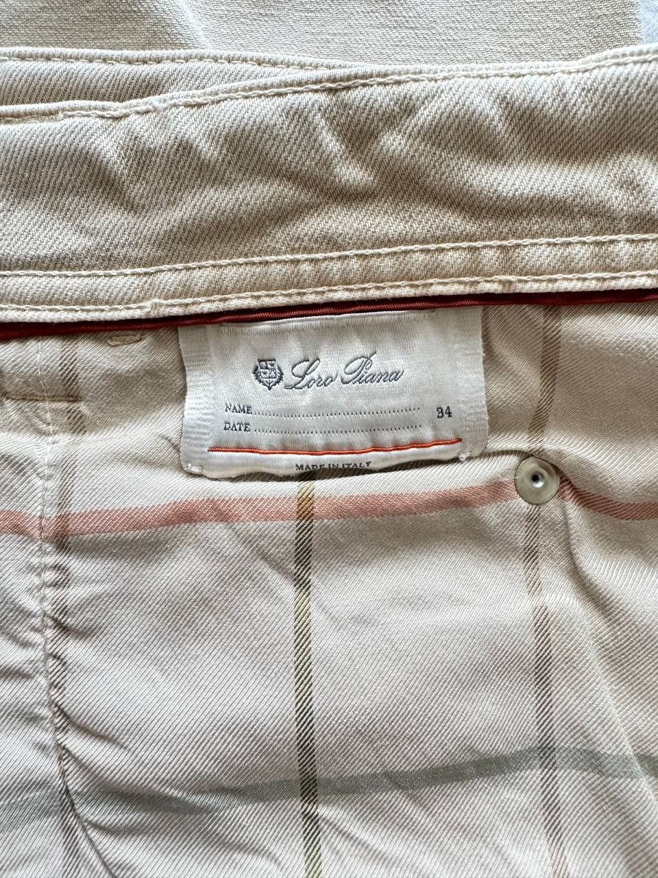 Loro Piana 🔥🔥 Loro Piana Beige Cotton Jeans Size US 34 / EU 50 - 4 Thumbnail
