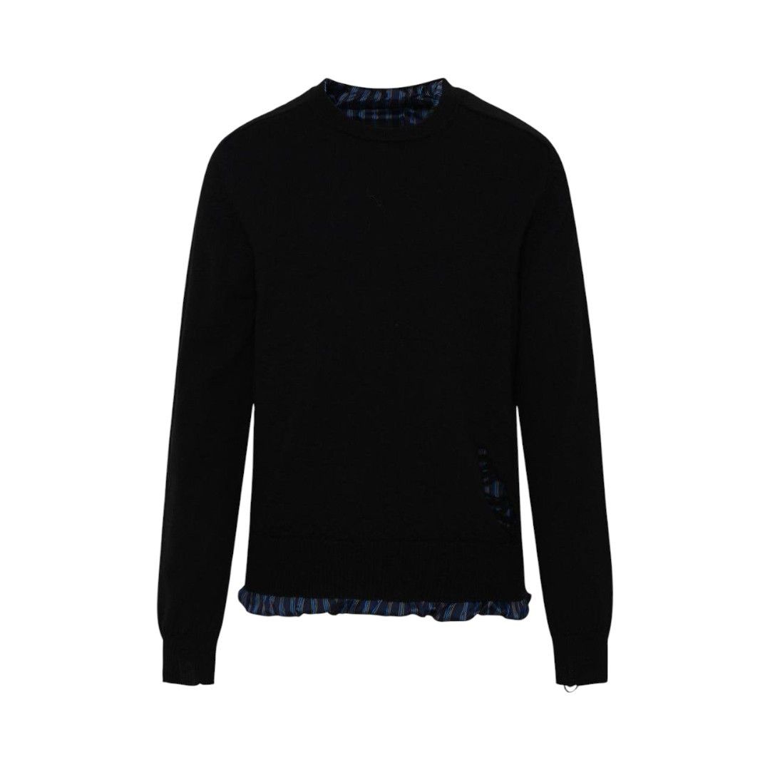 Maison Margiela Blue Distressed Sweater Maison Margiela Mens