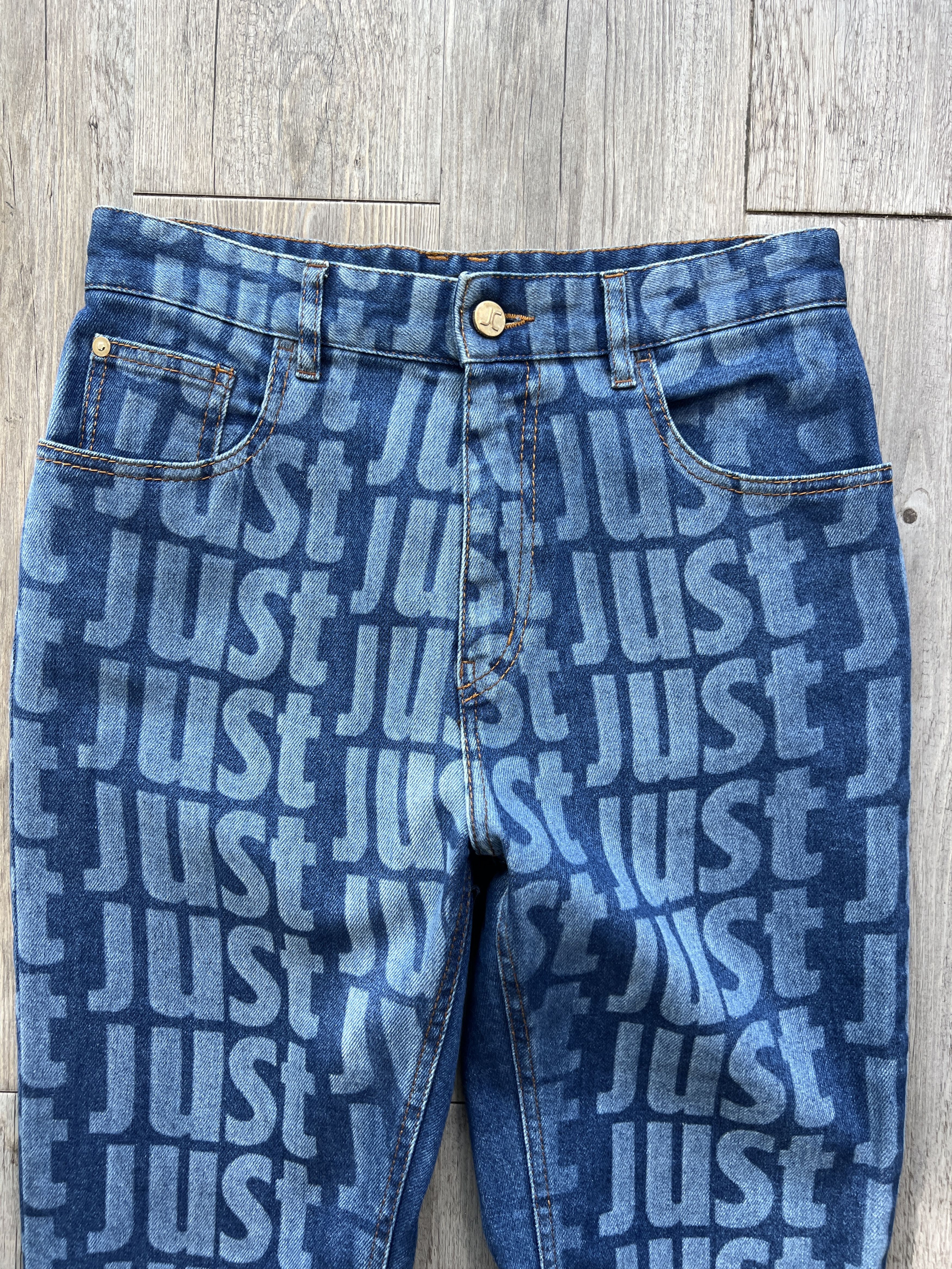 Just Cavalli Just Cavalli Spell Out Laser Jeans Size 28" / US 6 / IT 42 - 2 Thumbnail