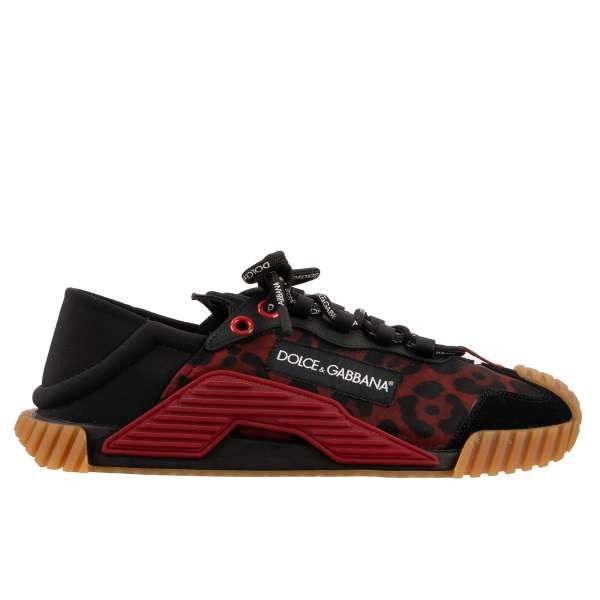 Dolce & Gabbana o1y0925 Logo Low-Top Sneakers in Red/Black Size US 5 / IT 35 - 1 Thumbnail