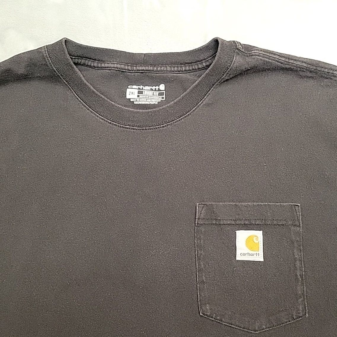 Carhartt Carhartt Shirt Mens 2XL Black Loose Fit Short Sleeve Crewneck Pocket Tee K87 Size US XXL / EU 58 / 5 - 5 Thumbnail