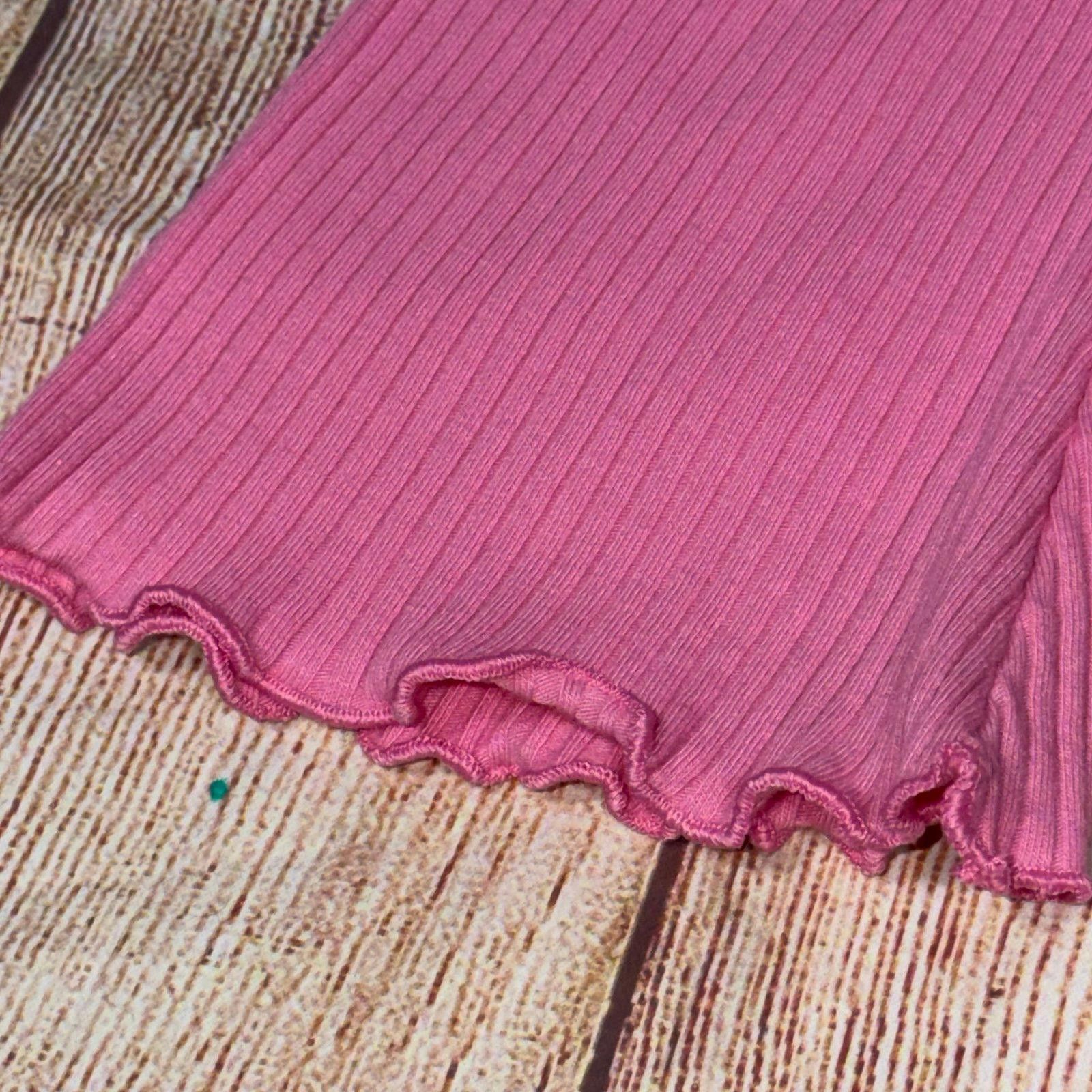 Old Navy Old Navy Pink Ribbed Knit Dress with Bell Sleeves 6/7 Size S / US 4 / IT 40 - 2 Thumbnail