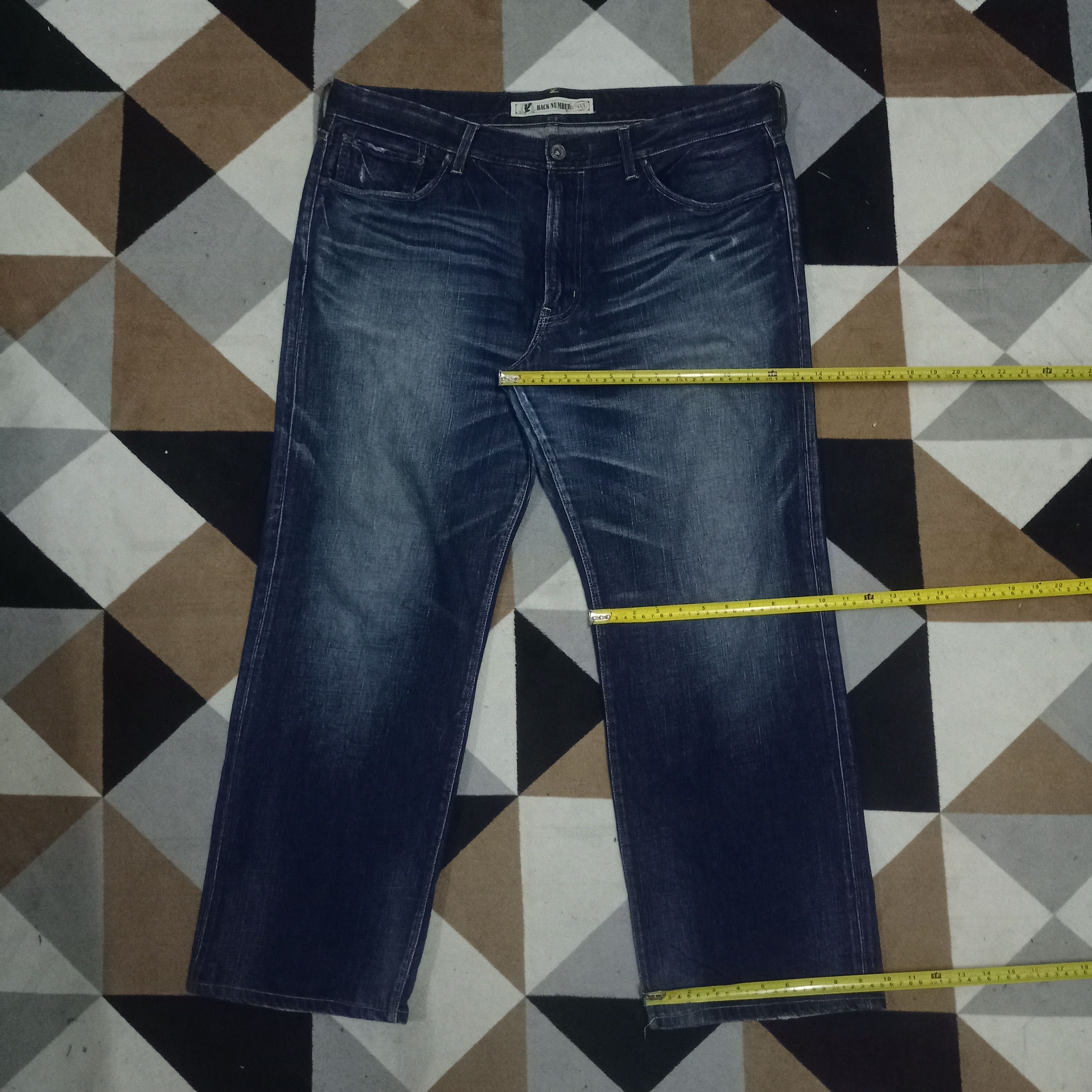 Japanese Brand Vintage Back Number Blue Wash Distressed Baggy Jeans 40x29 Size US 40 / EU 56 - 12 Thumbnail