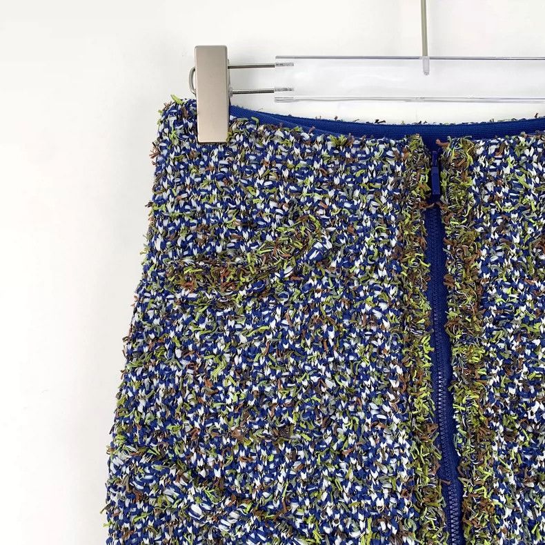 Chanel Chanel Blue cotton braided tweed short skirt 2504-Nextarrow Size 24" / US 00 / IT 34 - 3 Thumbnail
