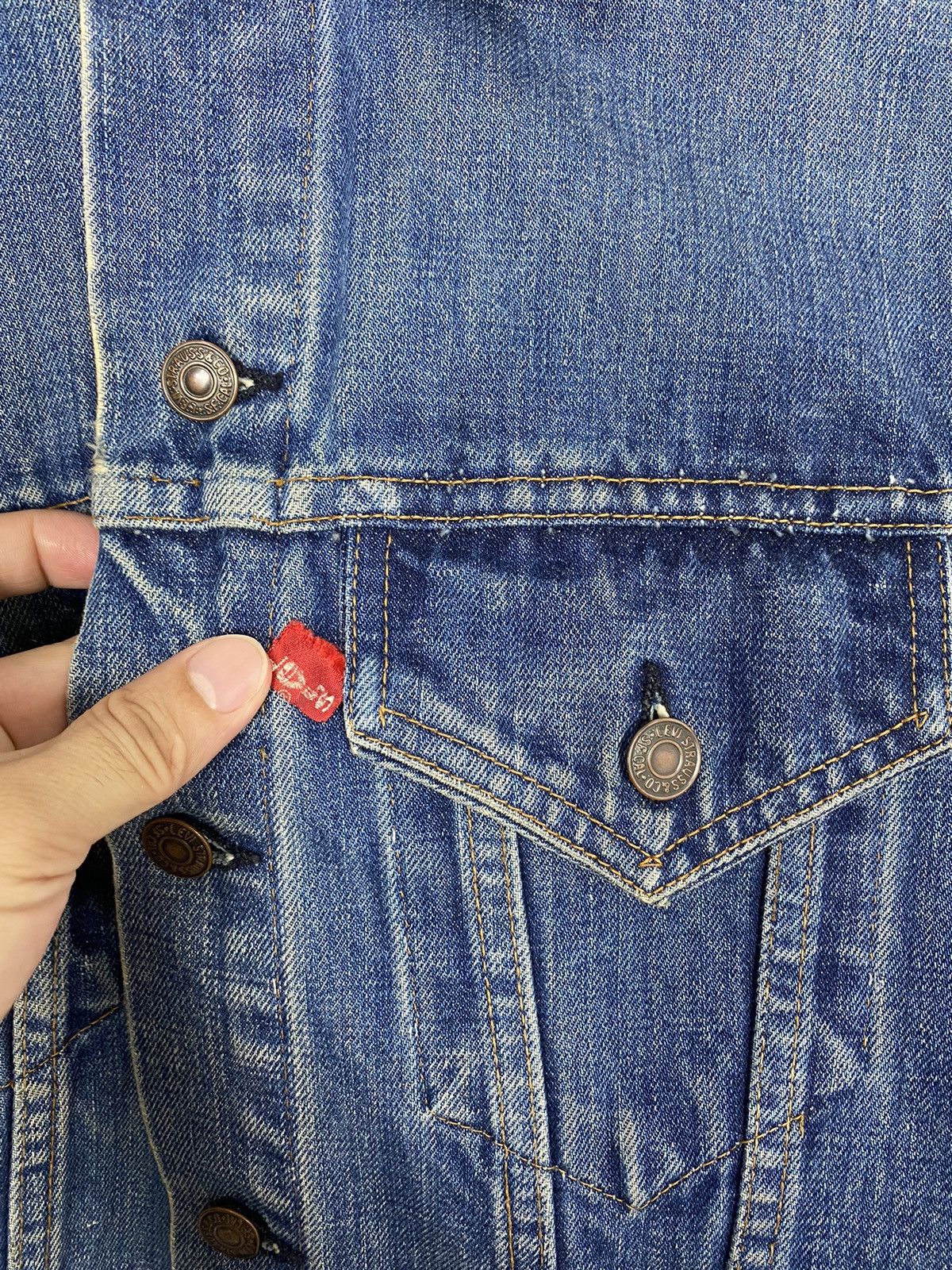 Levi's Vtg DISTRESSED Levi’s Denim Trucker Type 3 Usa Button 529 Size US S / EU 44-46 / 1 - 5 Thumbnail