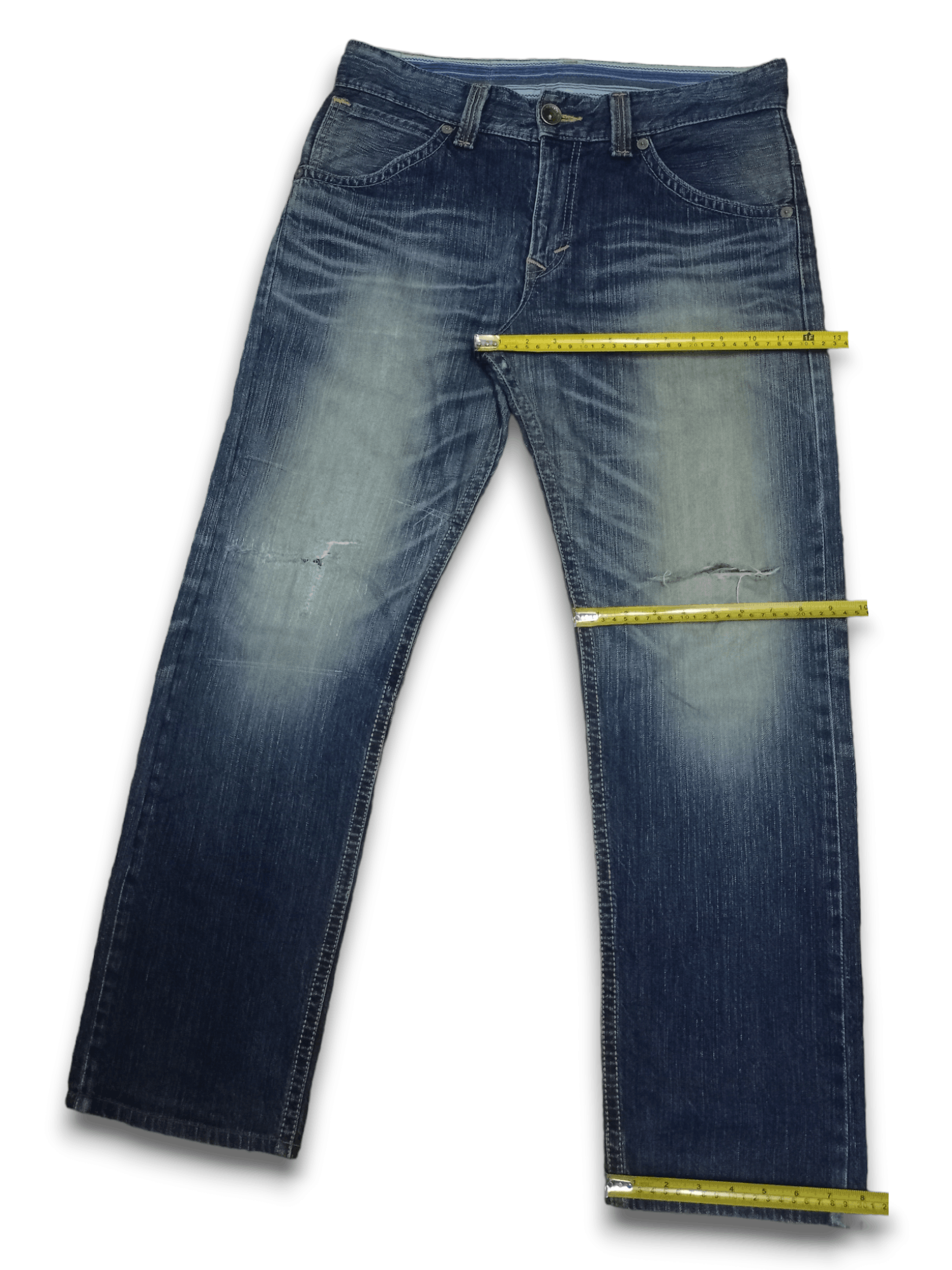 Edwin Exclusive Vintage Edwin XV Mud Wash Distressed Baggy Jeans Size US 34 / EU 50 - 11 Thumbnail