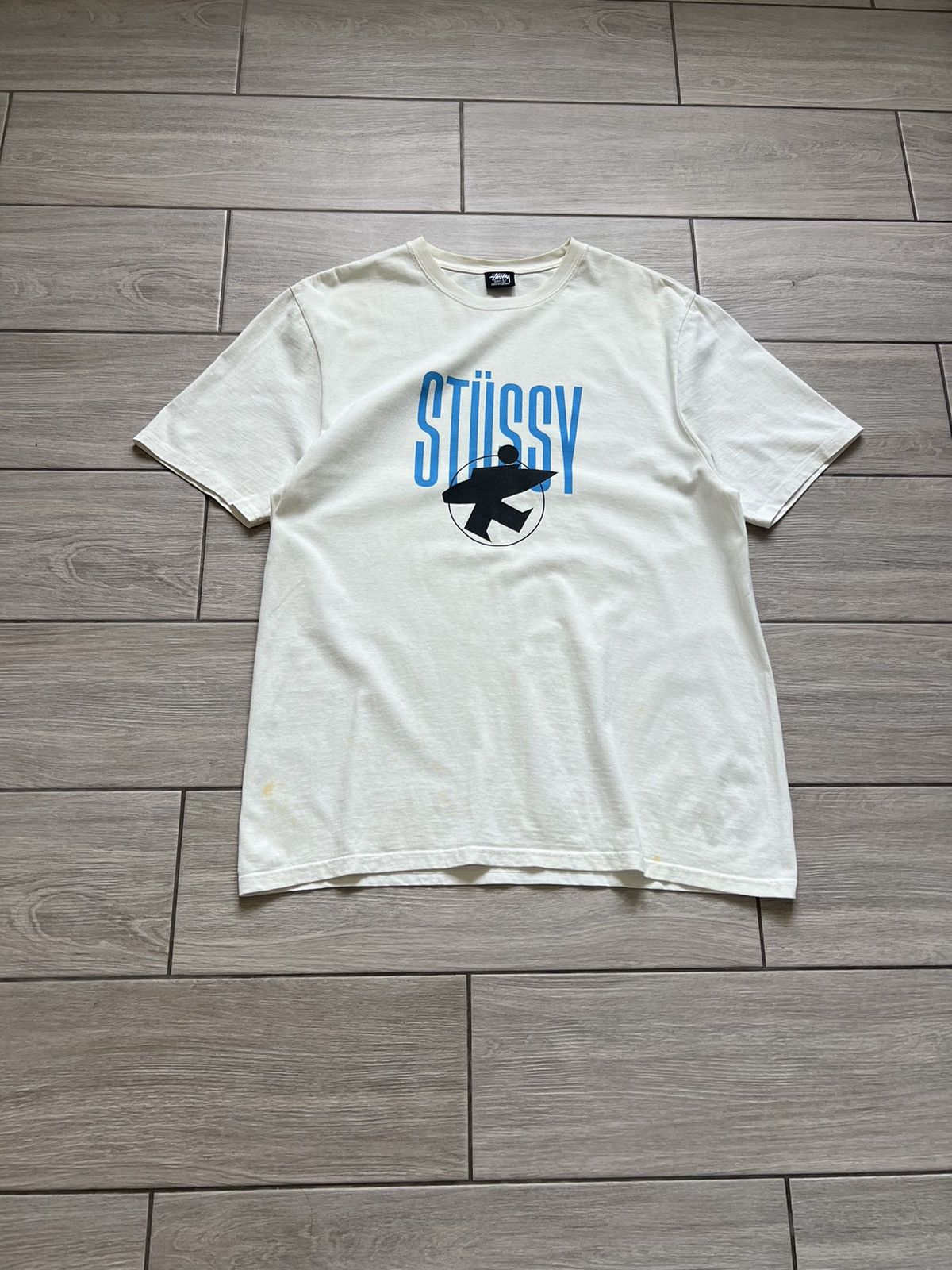 STUSSY VINTAGE BIG PRINT LOGO STREETWEAR TEE