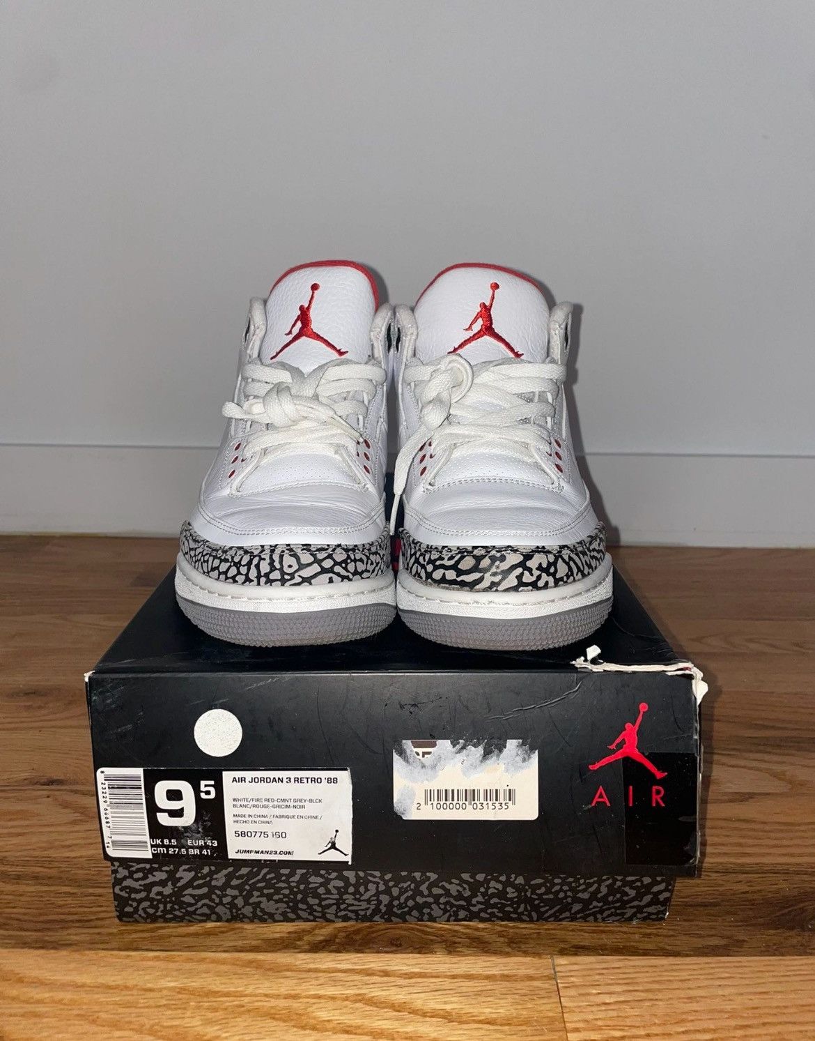 Jordan Brand Jordan 3 Retro White Cement '88 Dunk Contest Size US 9.5 / EU 42-43 - 3 Thumbnail