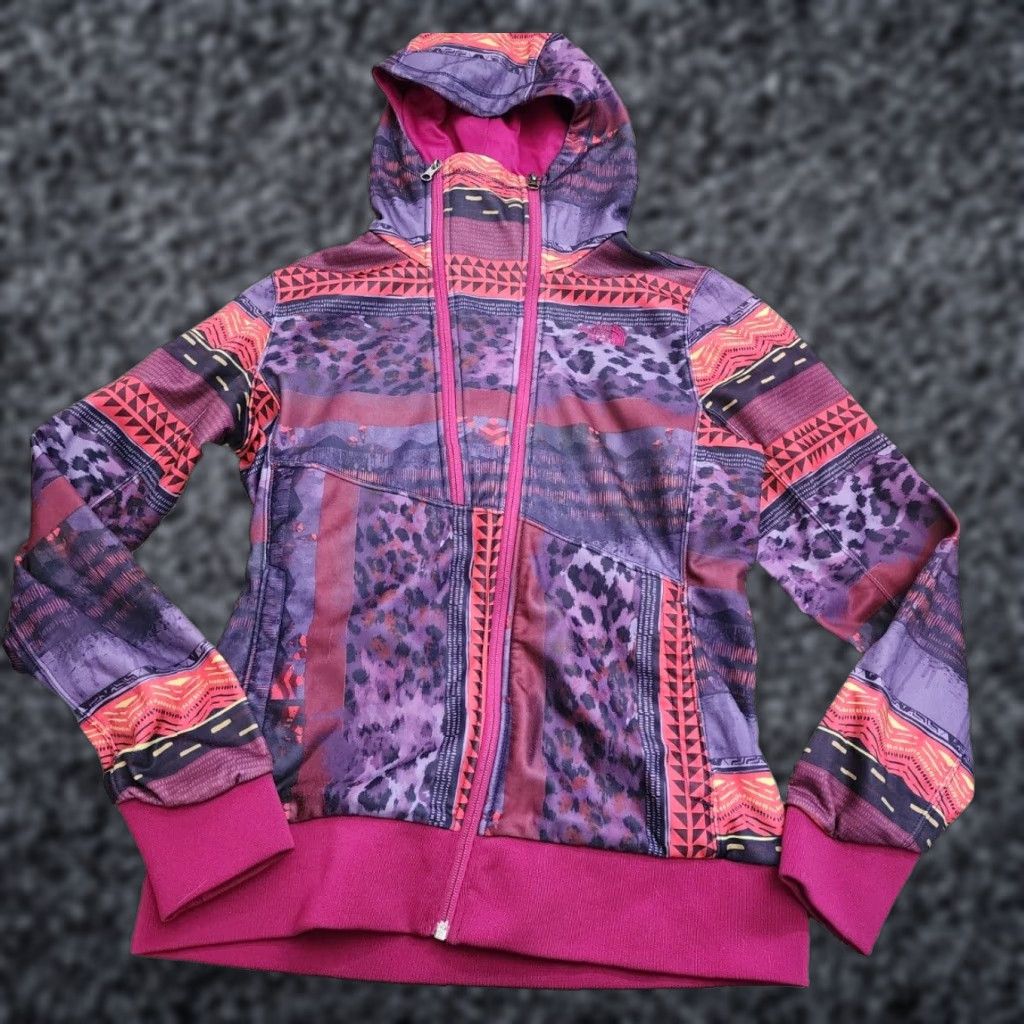 The North Face Womens M The North Face Zip Hoodie Jacket Geometric Animal All Over Print Size M / US 6-8 / IT 42-44 - 1 Thumbnail