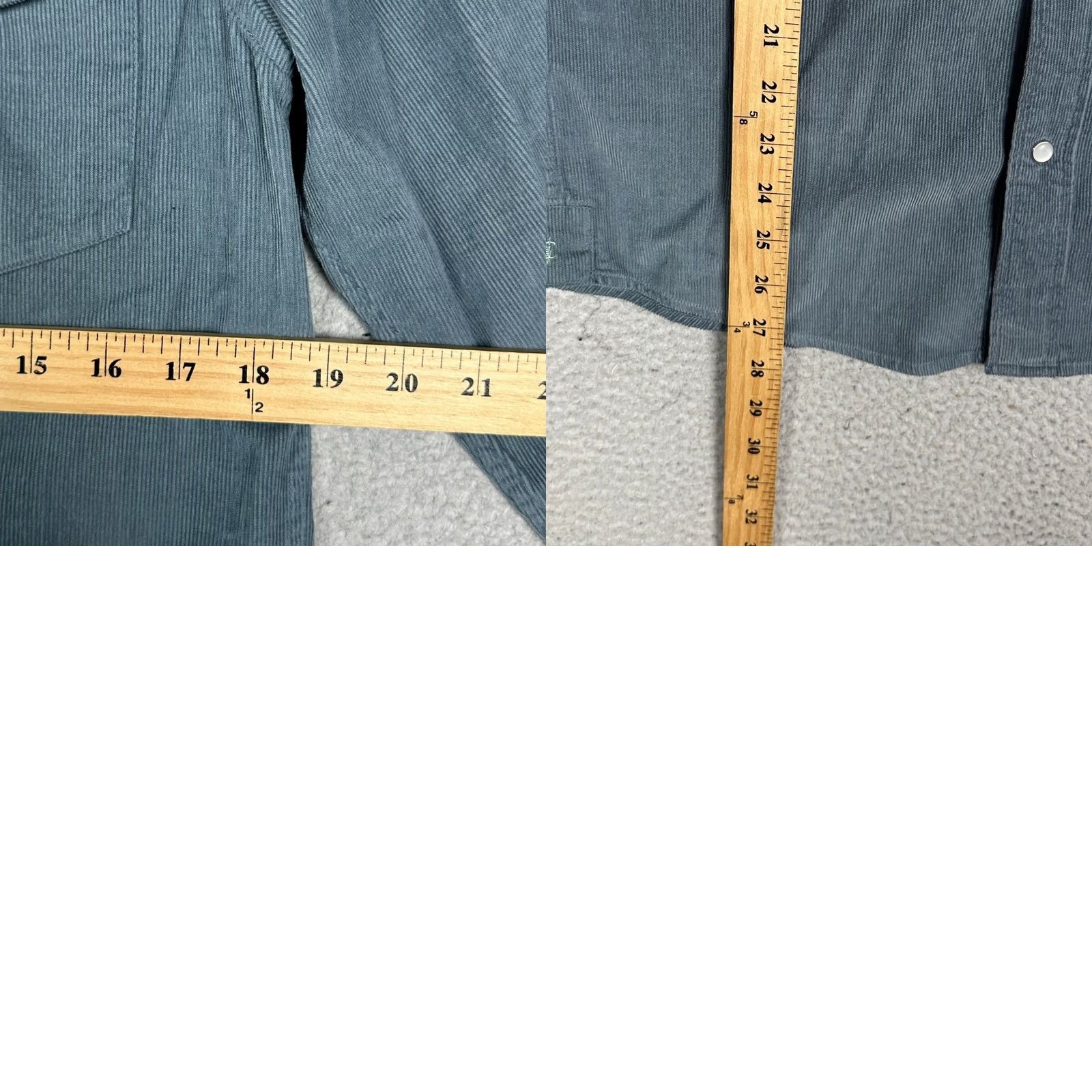 Vintage Criquet Shirt Mens Small Slate Blue Corduroy Western Pearl Snap Button Up Pocket Size US S / EU 44-46 / 1 - 8 Thumbnail