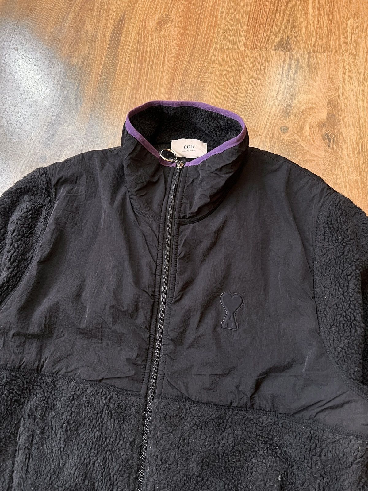 AMI Rare Ami Heart Logo Sherpa / Fleece (Black) Size US L / EU 52-54 / 3 - 4 Thumbnail