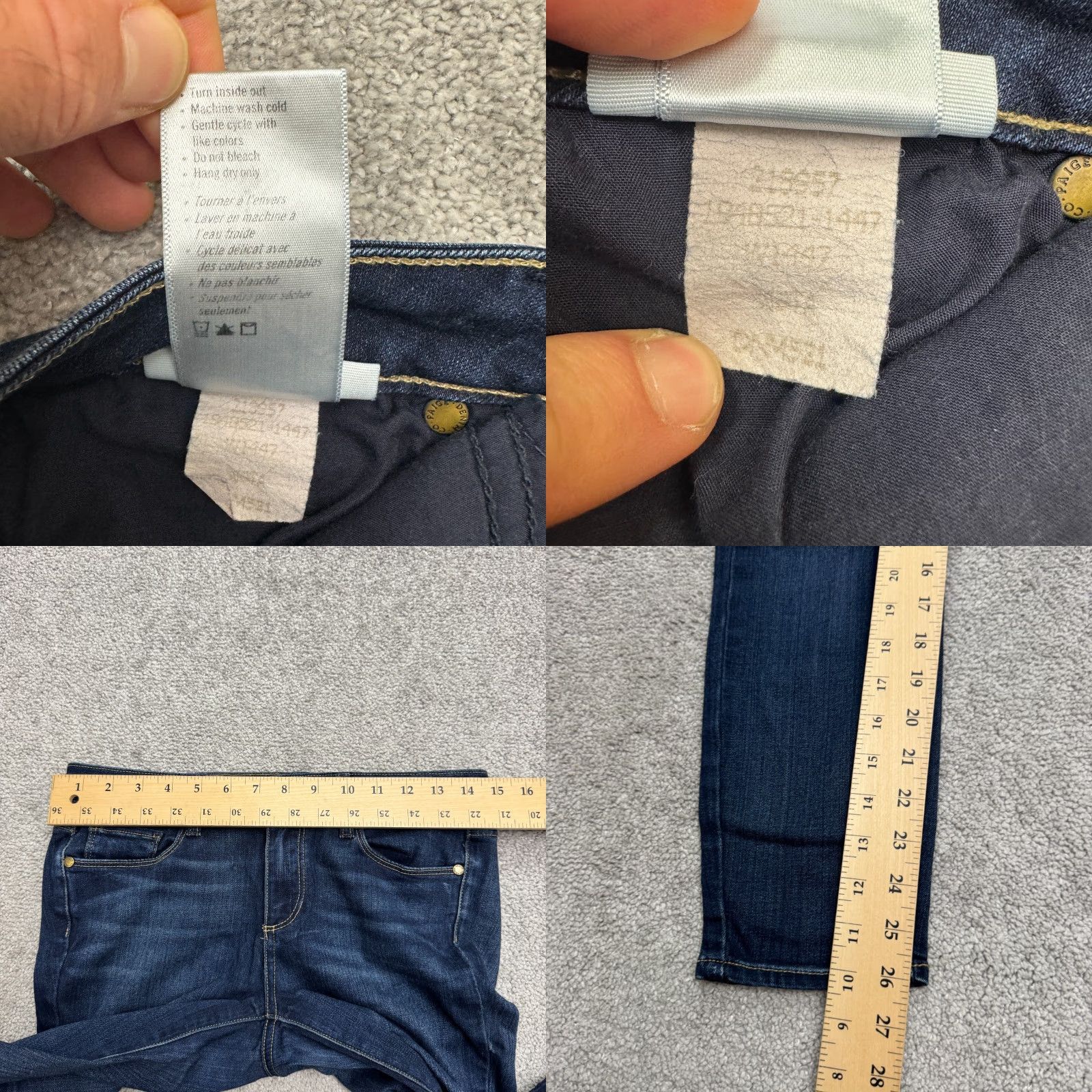 Paige Paige Verdugo Crop Jeans Women 28 Blue Dark Wash Mid Rise Stretch Denim Size 28" / US 6 / IT 42 - 8 Thumbnail