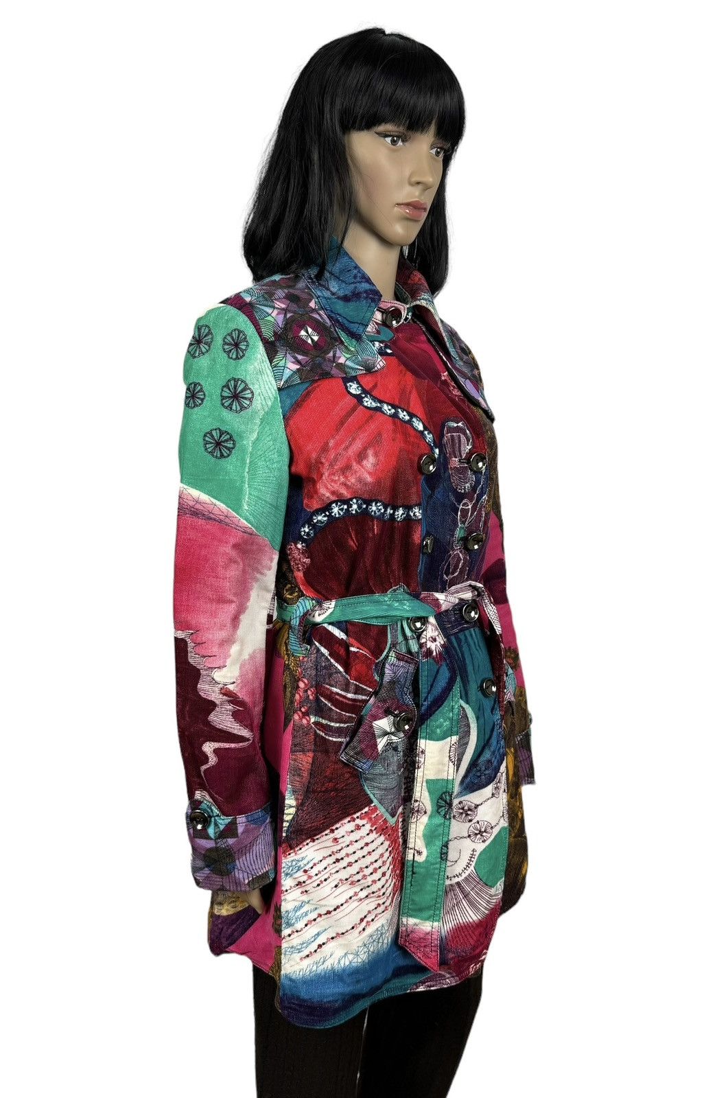 Custo Barcelona Custo Barcelona Corduroy Printed Trench-Coat Warm size 42 Size M / US 6-8 / IT 42-44 - 4 Thumbnail