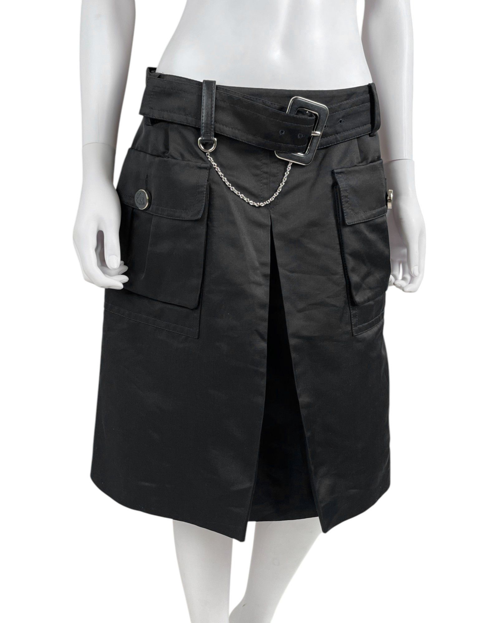 Gucci by Frida Giannini S/S 2009 Black Belted Cargo Skirt Size 27" / US 4 / IT 40 - 4 Thumbnail