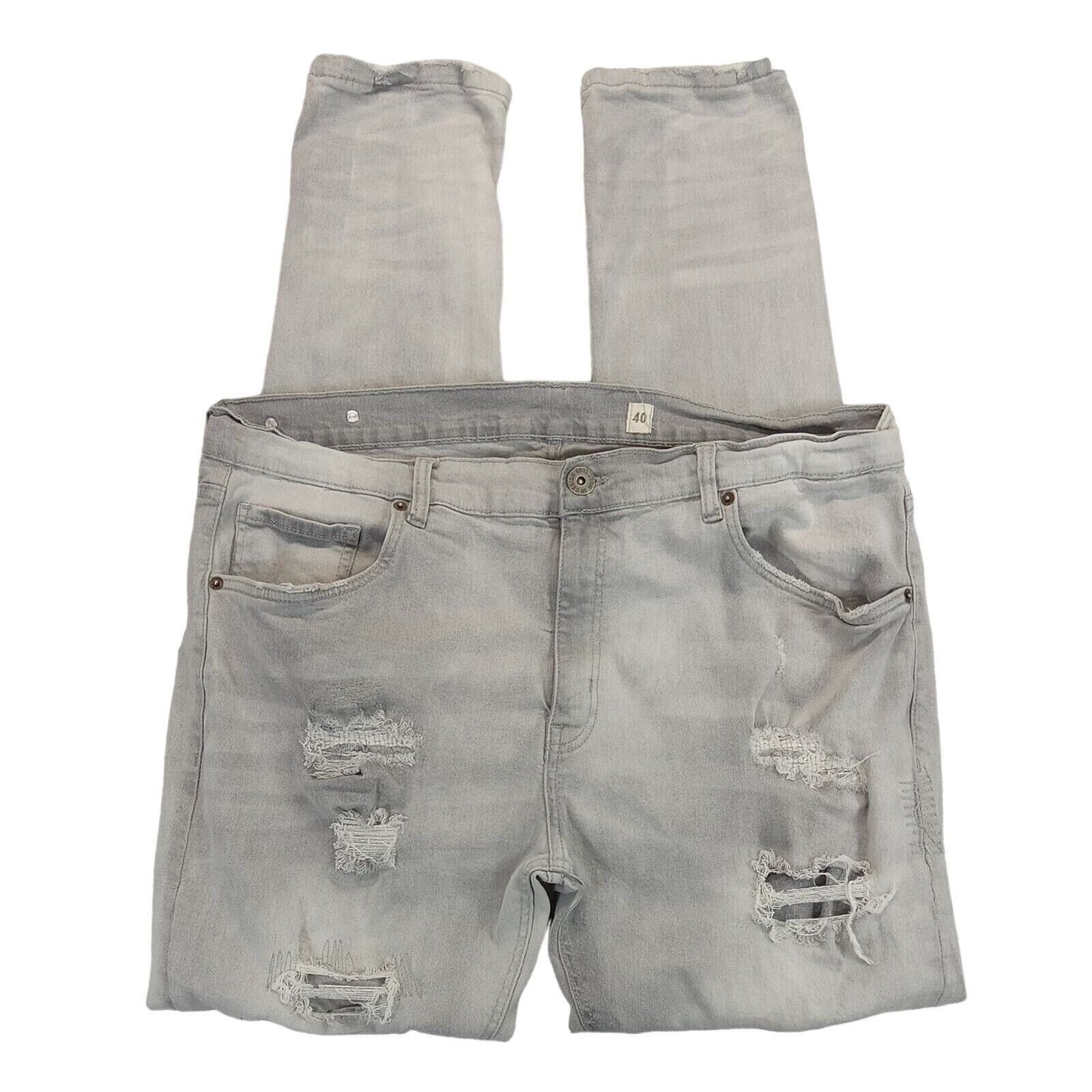 & Other Stories Evolution Jeans 40 X 34 Mens Baggy Streetwear Y2K Gray Denim Size US 40 / EU 56 - 3 Thumbnail