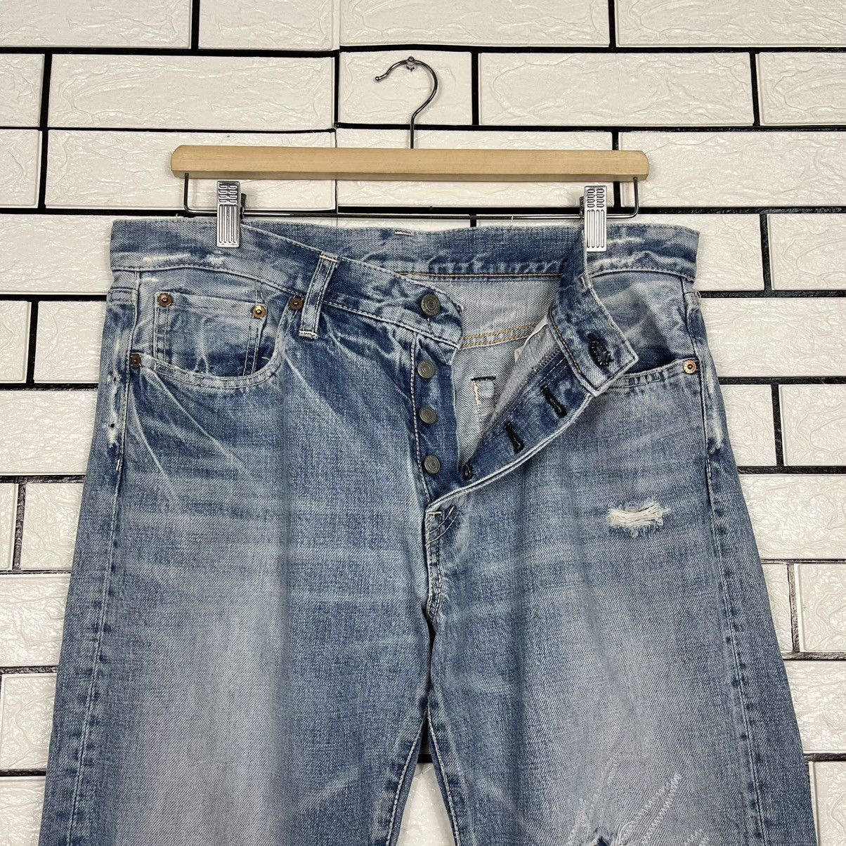 Spellbound Vintage Domingo By Spellbound Distressed Denim Size US 34 / EU 50 - 14 Thumbnail