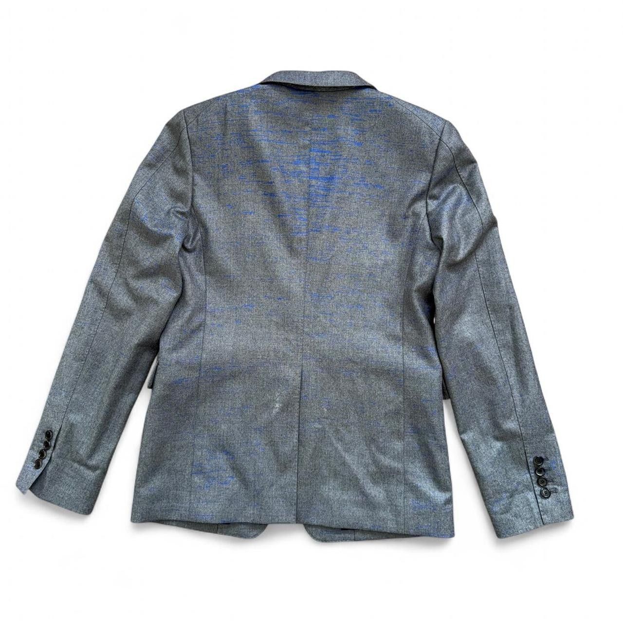SONGZIO SONGZIO wool grey with blue elements jacket Size 50R - 2 Thumbnail
