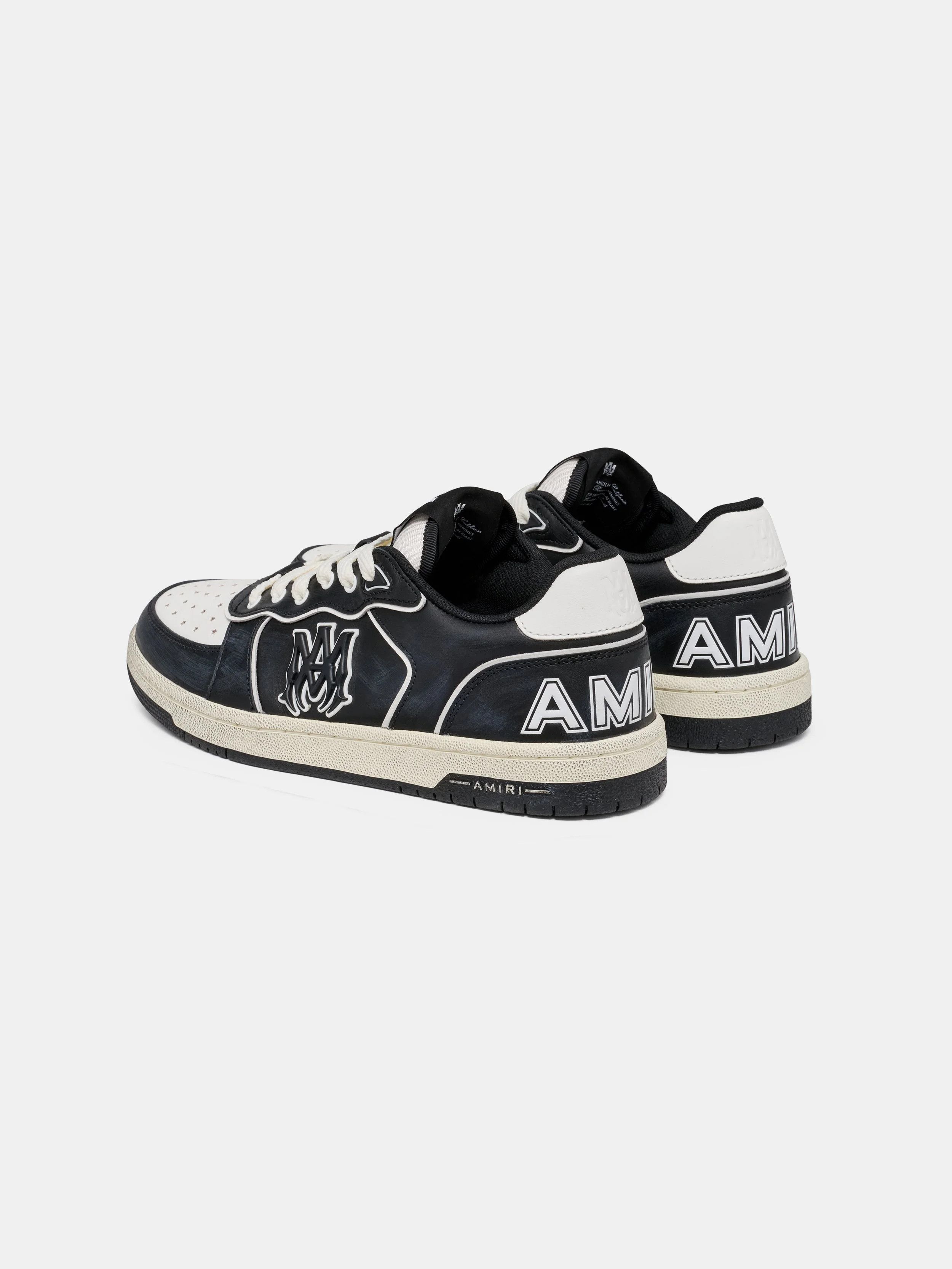 Amiri os11x0326 Newport Sports Sneakers in Black/White Size US 12 / EU 45 - 3 Thumbnail