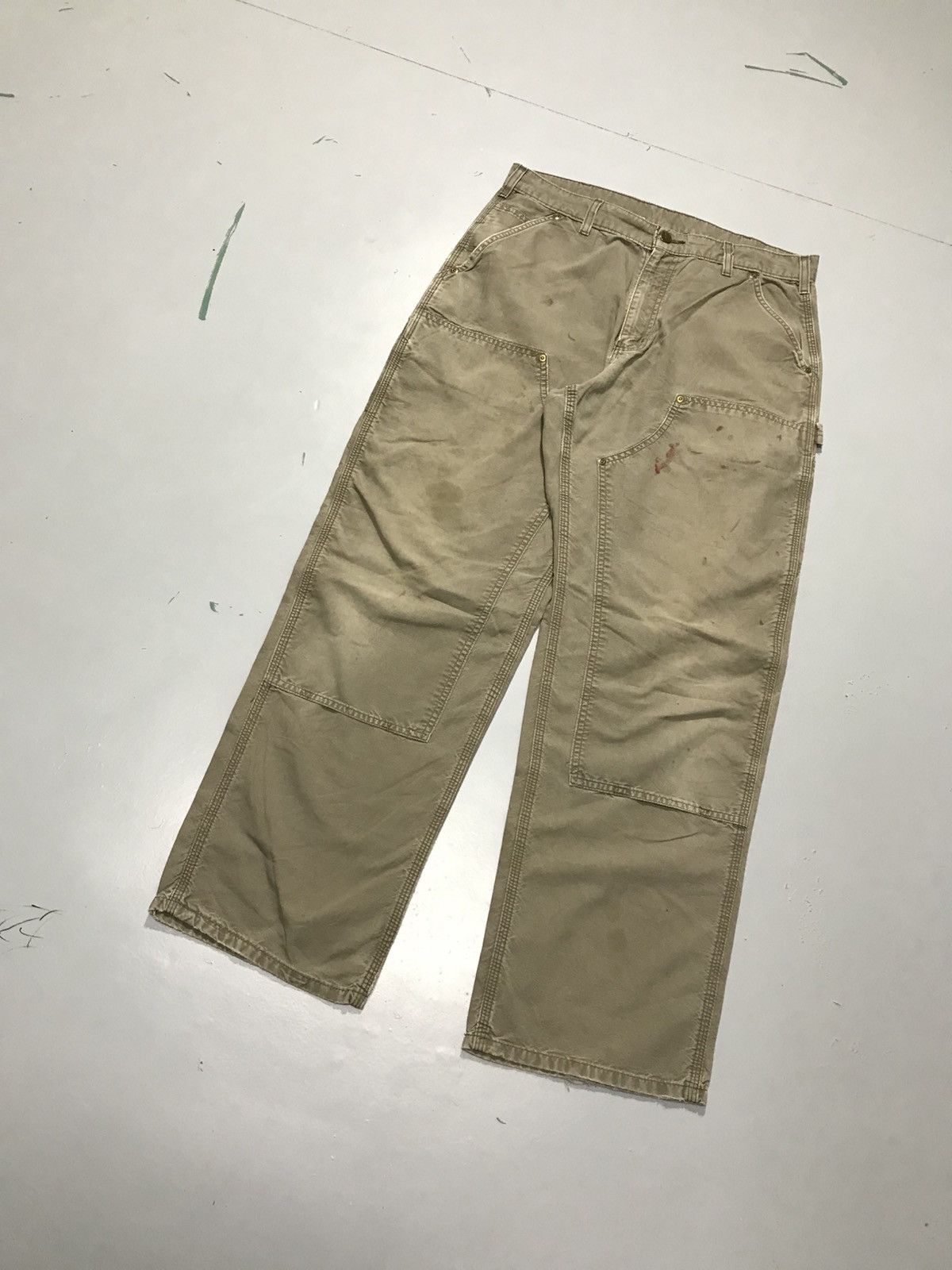 Carhartt Vintage carhartt B195 LBR double knee workwear Size US 34 / EU 50 - 3 Thumbnail