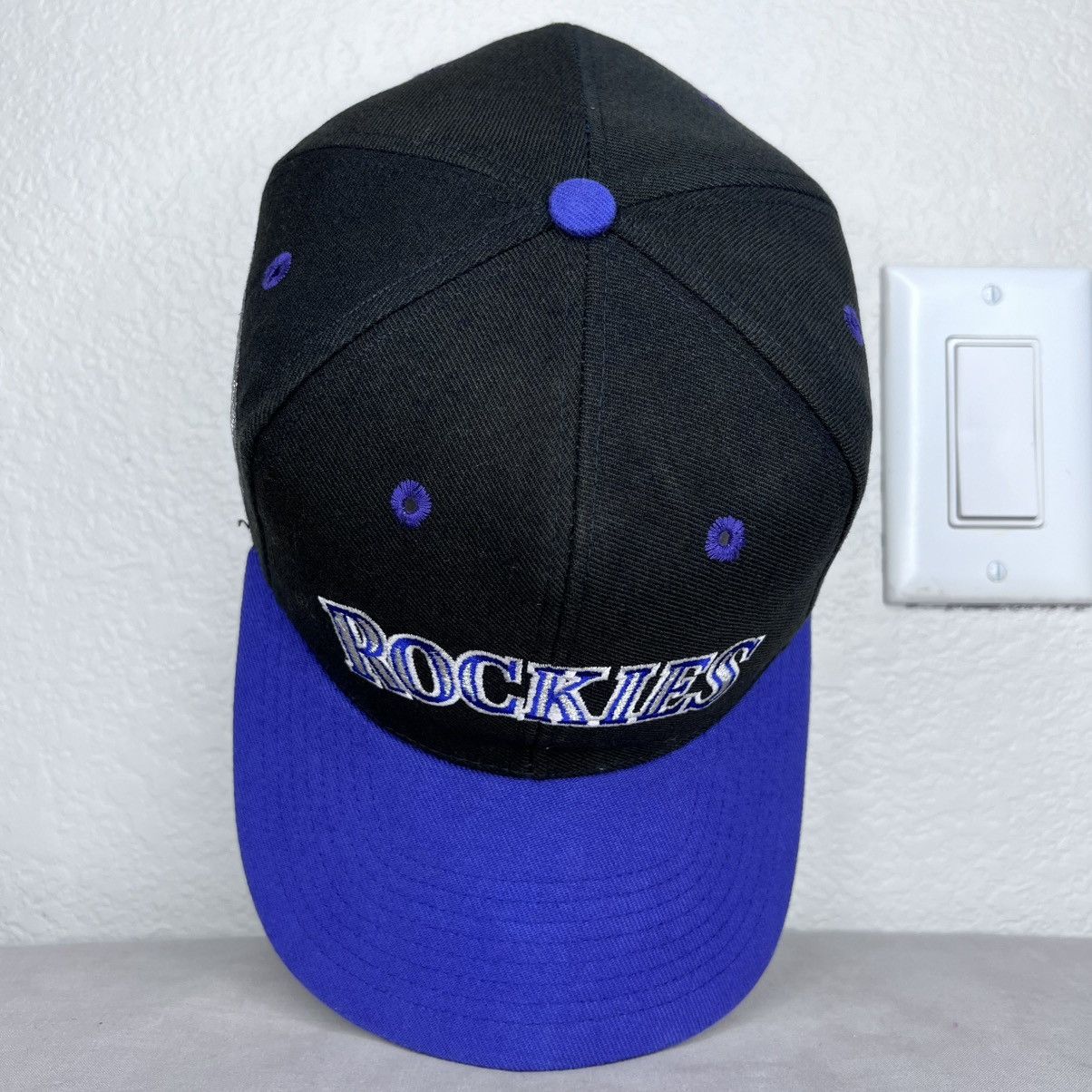 The Game 1990s MLB Colorado Rockies The Game Catch The Fever Snapback Size ONE SIZE - 7 Thumbnail