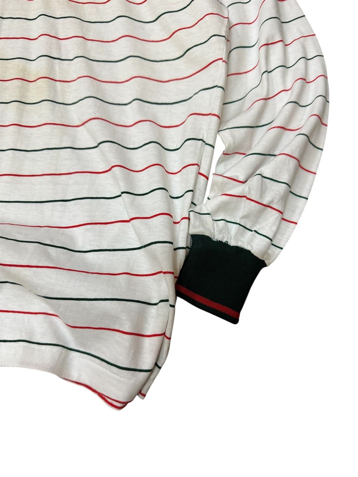 Vintage Vintage 90’s Bootleg Gucci Striped Polo LS Size US L / EU 52-54 / 3 - 2 Thumbnail
