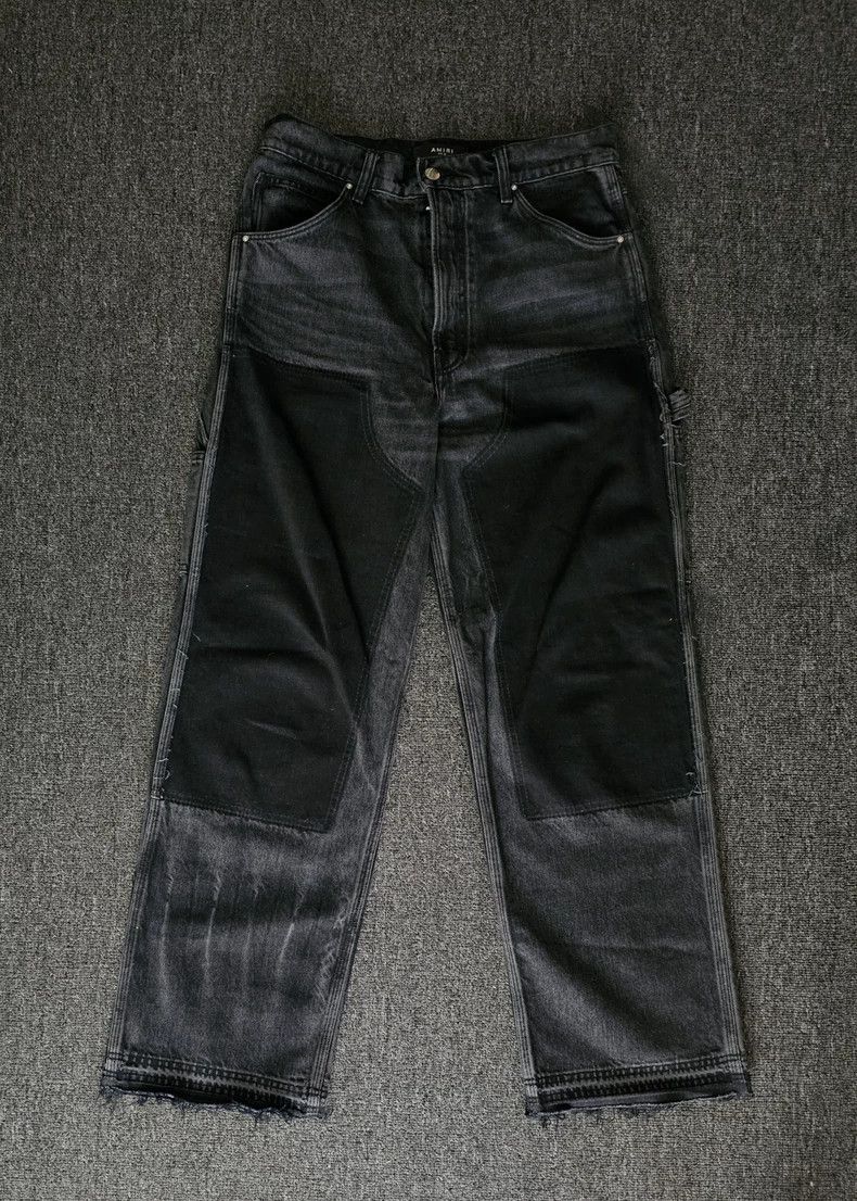 Amiri Amiri Wide-Leg Cargo Denim Jeans - dmc Size US 29 - 1 Thumbnail