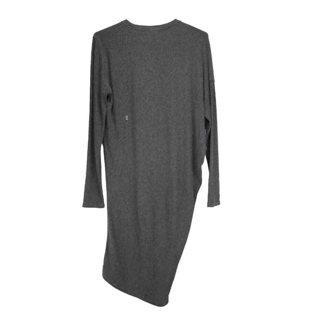 Kit and Ace KIT AND ACE Wave Viscose Minimalist Grey Long Sleeve Dress M Size L / US 10 / IT 46 - 5 Thumbnail