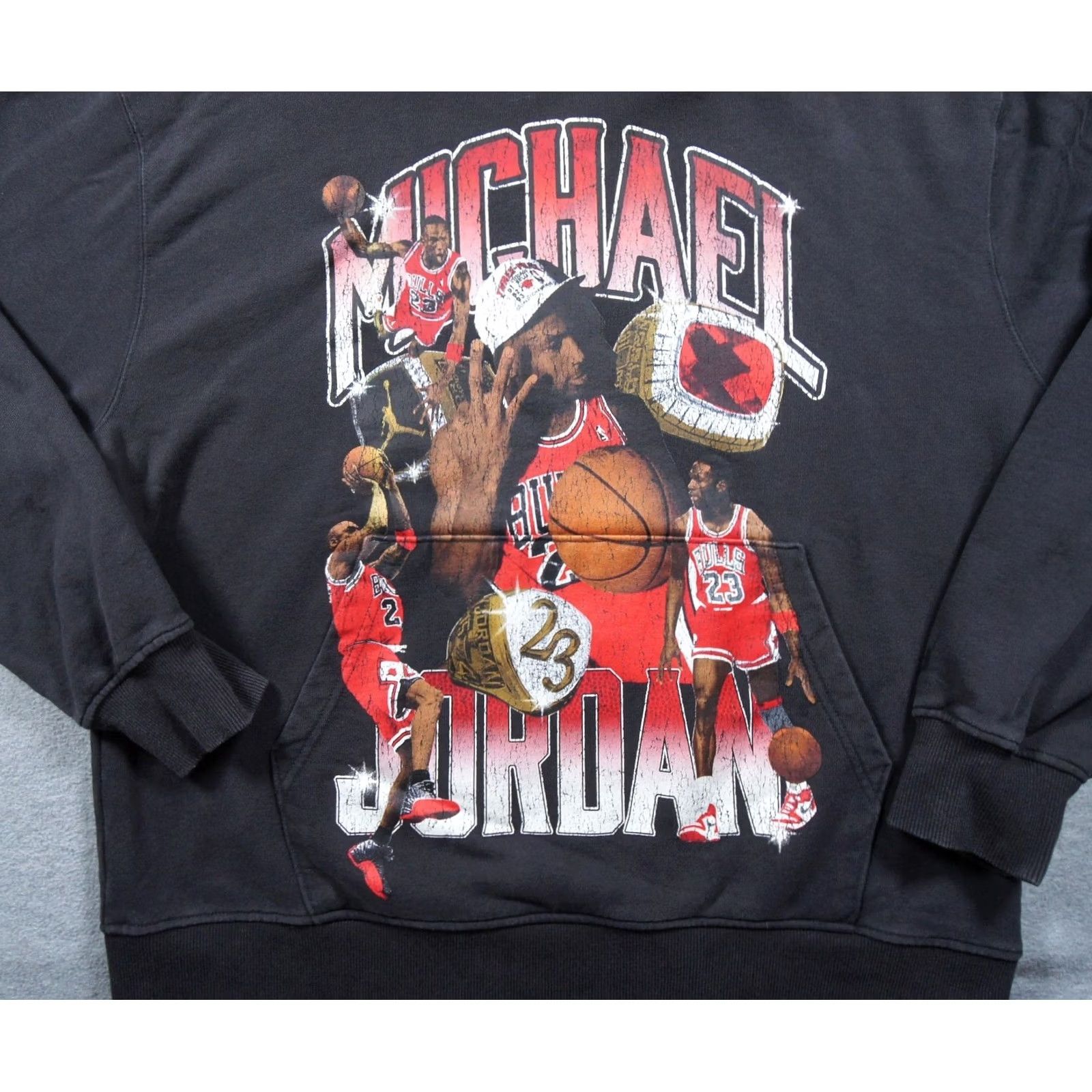 Jordan Brand Air Jordan Sweatshirt Mens XL Black Hoodie Pullover Fleece Basketball Flight Size US XL / EU 56 / 4 - 2 Thumbnail