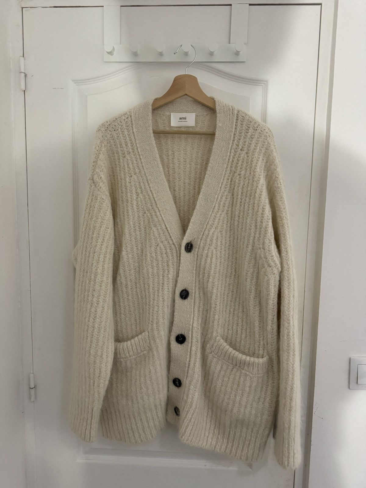 AMI Off White Knit Cardigan Size US M / EU 48-50 / 2 - 2 Thumbnail